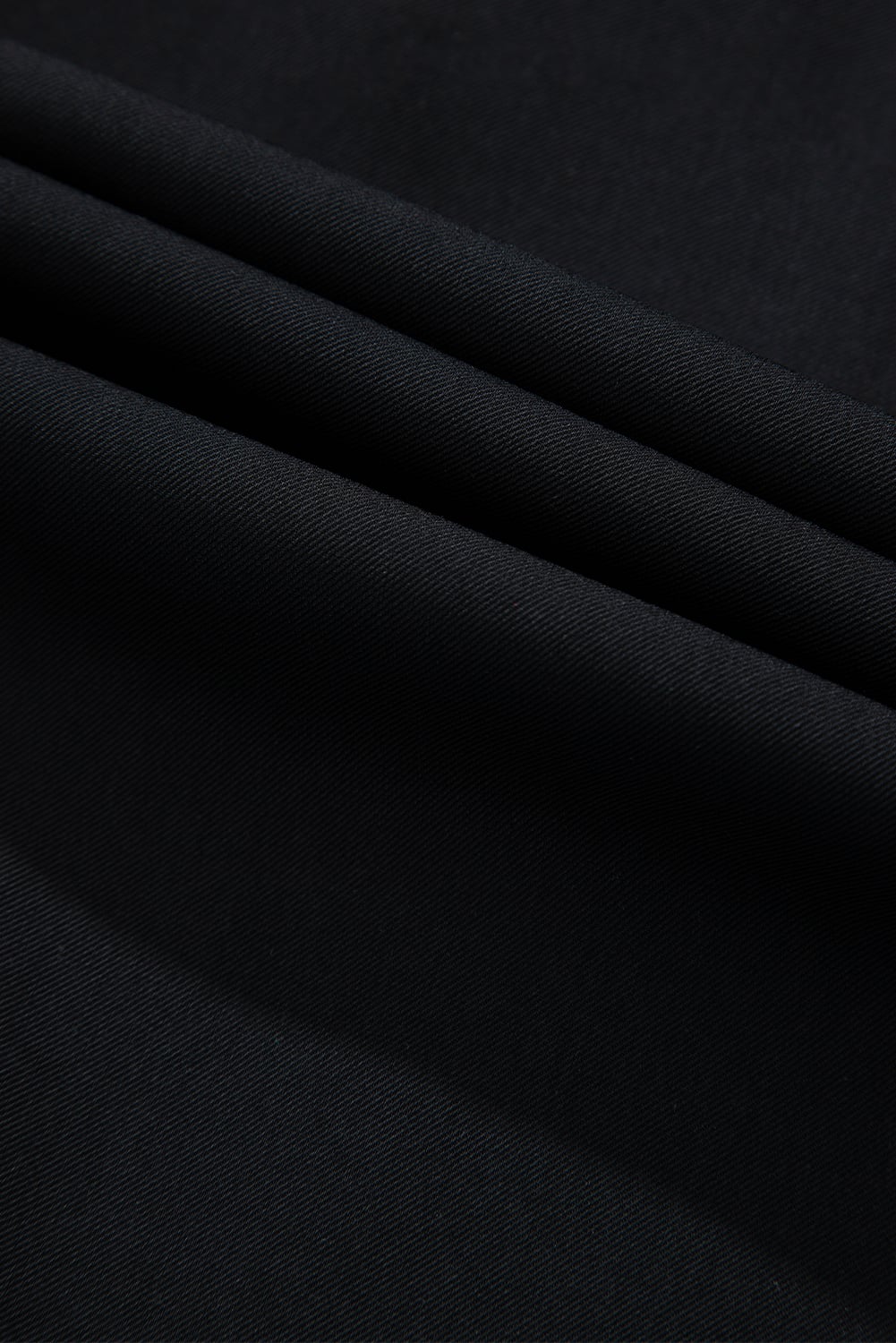 Black Collar Tab Sleeve Zip Up Flap Detail Jacket