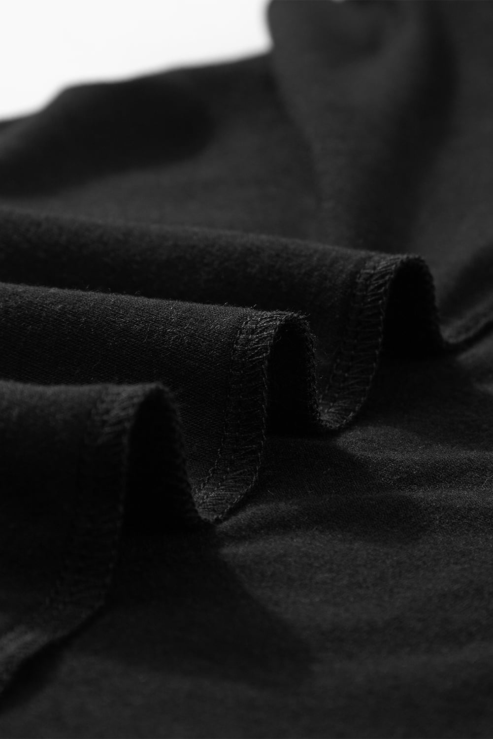 Black Contrast Lace Raglan Sleeve Pleated Detail Shift Dress