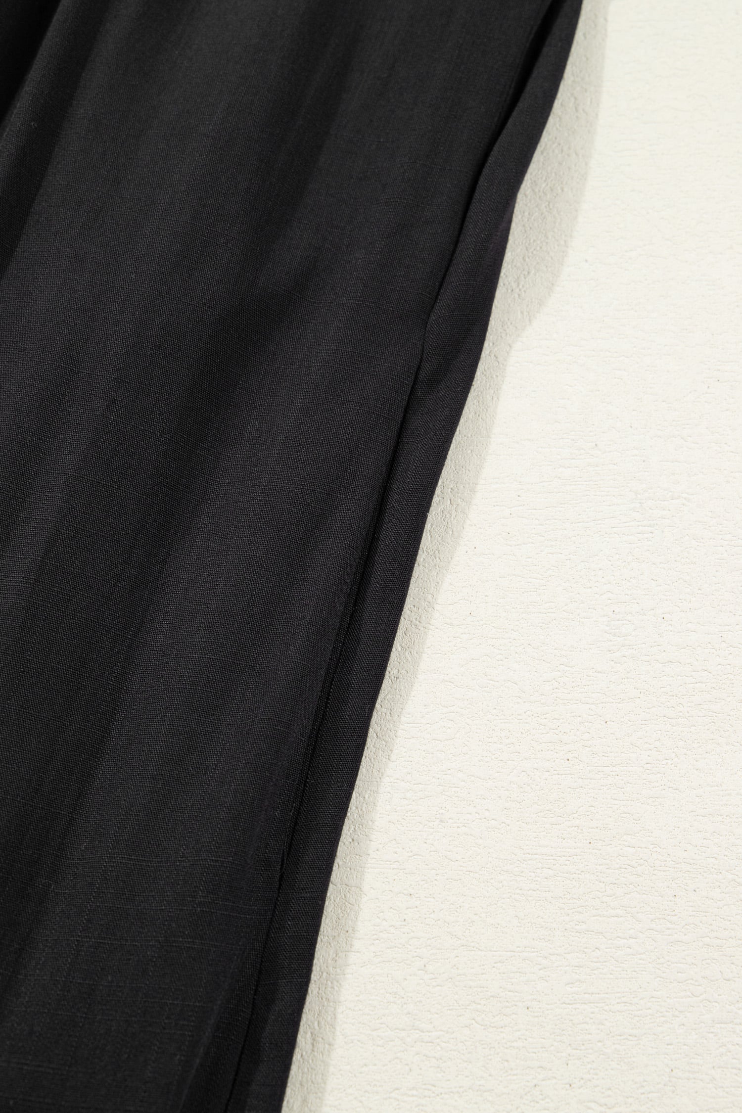Black Contrast Leopard Trim Split Neck Long Sleeve Casual Midi Dress