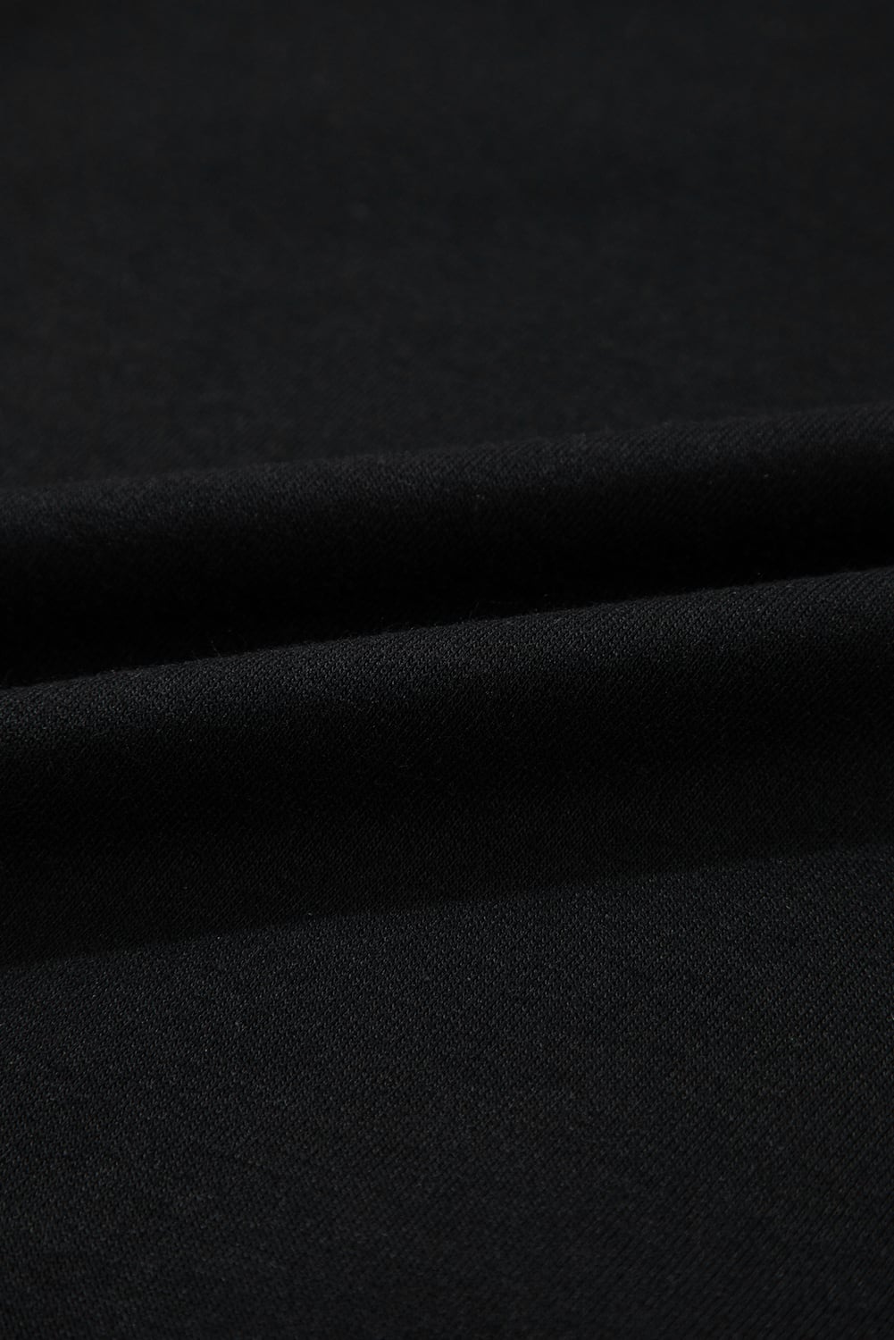 Black Contrast Stitches Detail Puffy Half Sleeve Blouse