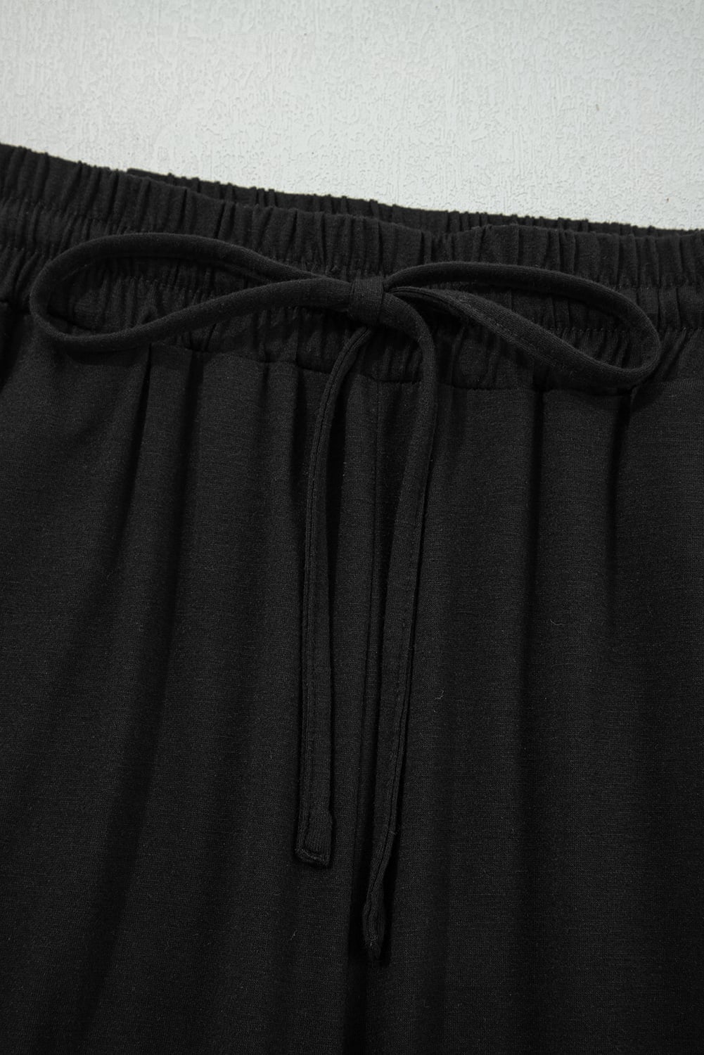Black Contrast Trim Hooded Lounge Cardigan and Pants Set