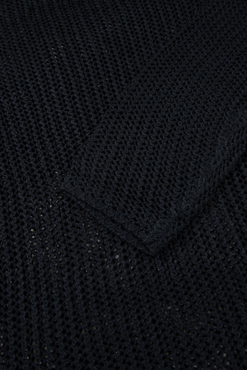 Black Crochet Hollow-out Jumper Top Sweater