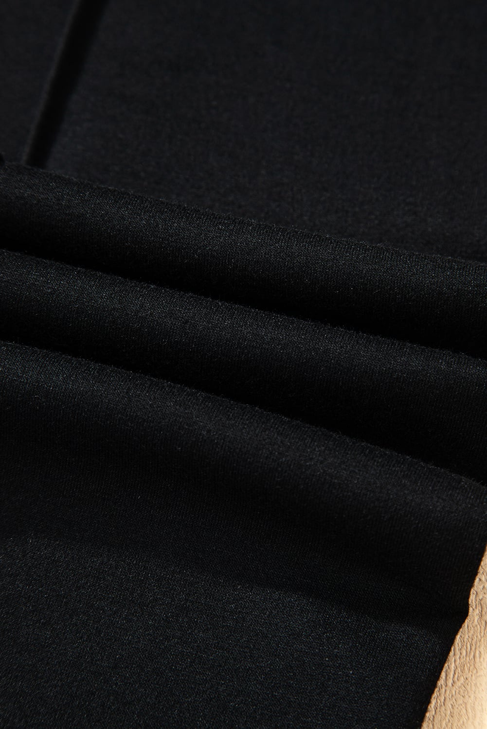 Black Double Zipper Hooded Jacket and Sweatpants Active Set