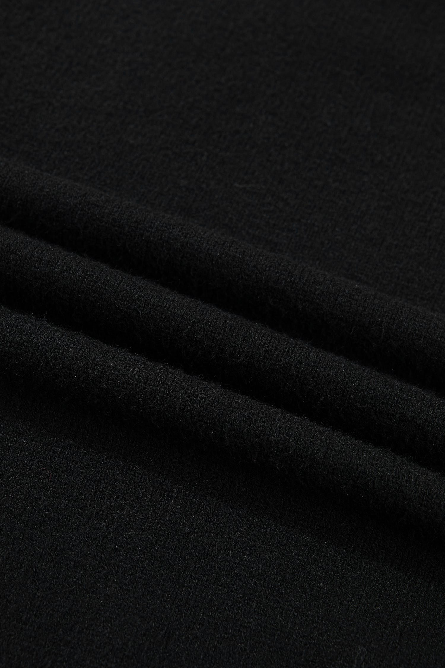 Black Heart Detail Contrast Cuffs Baggy Sweater