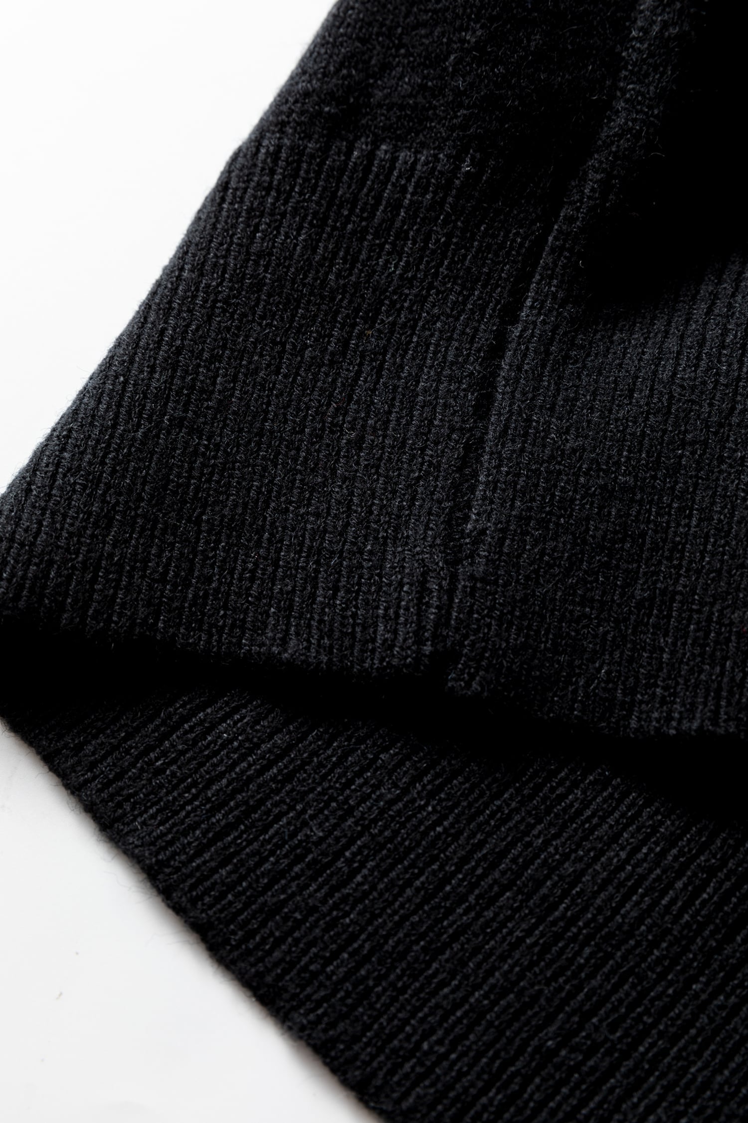 Black High Neck Puff Sleeve Sweater Pleated Mini Skirt 2pcs Knitted Outfit
