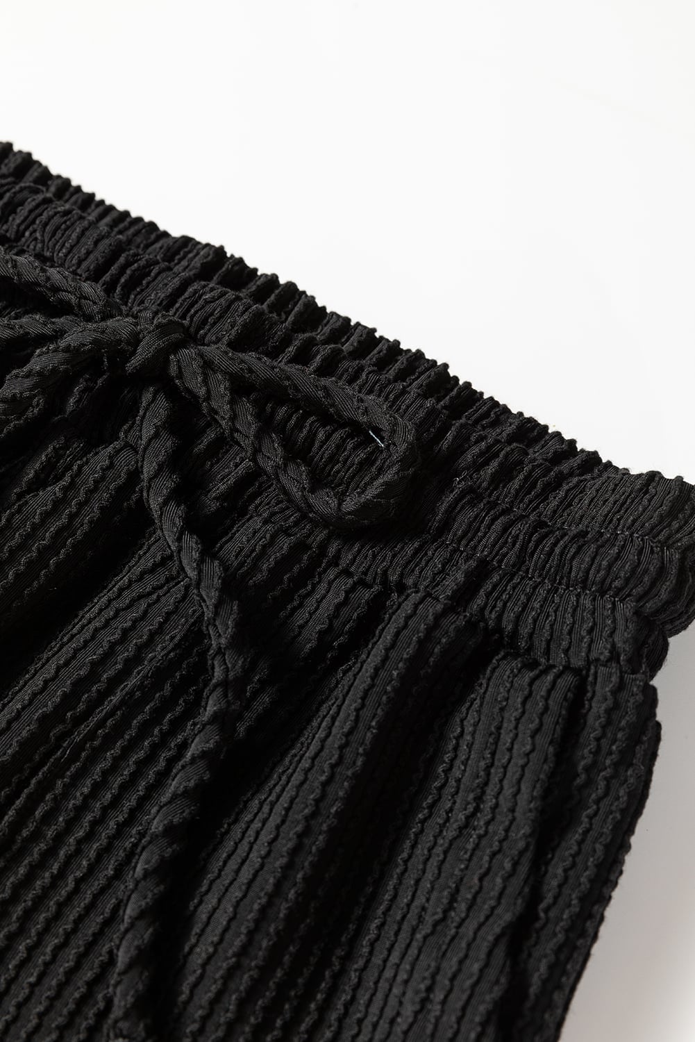 Black JOLLY Corded Long Sleeve Top and Pockets Pants Set