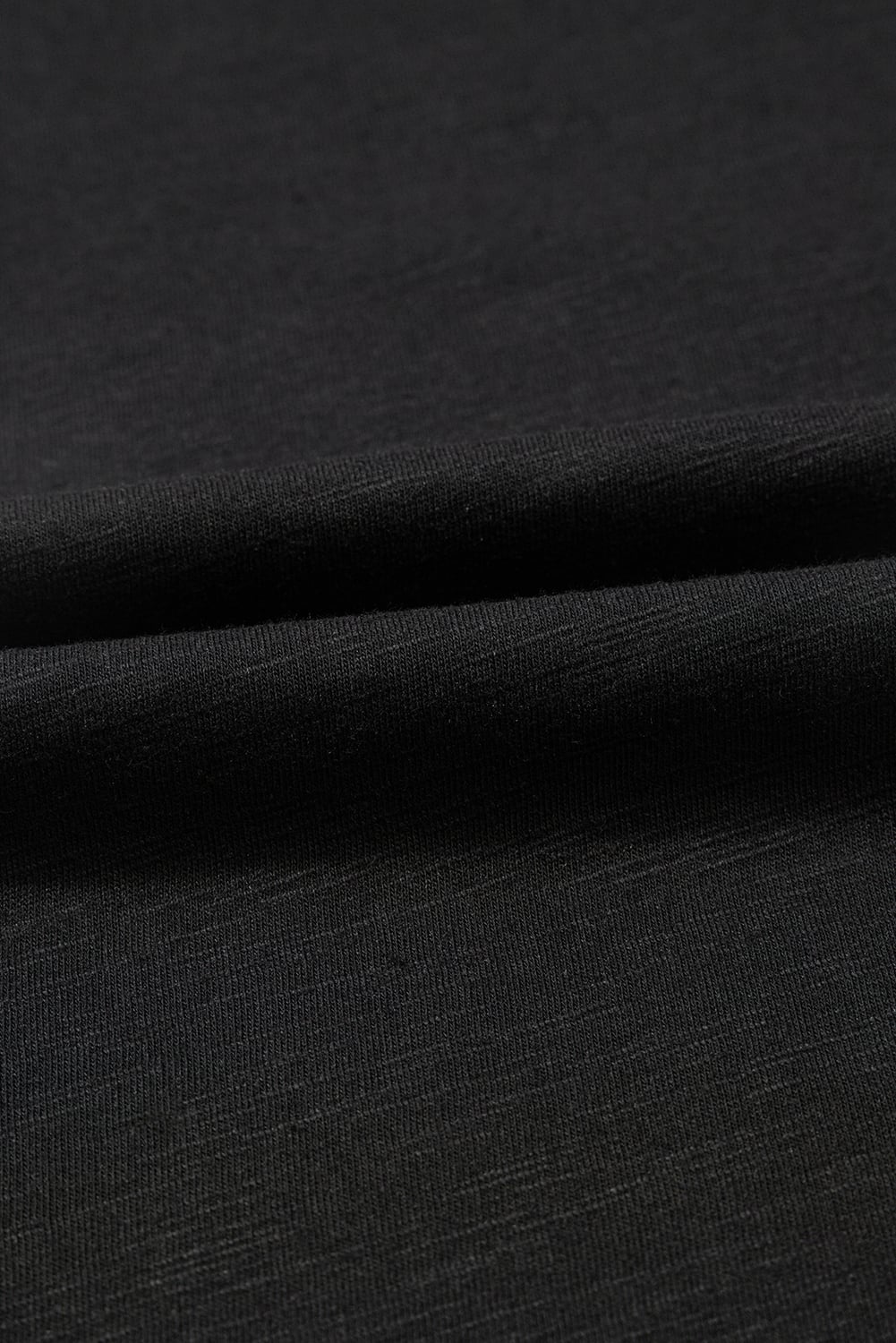 Black Layered Ruffle Short Sleeve Round Neck Top