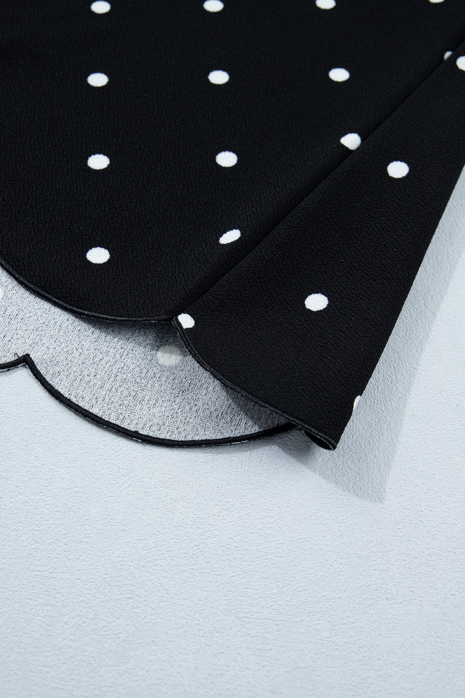 Black Plus Size Dotted Casual T Shirt