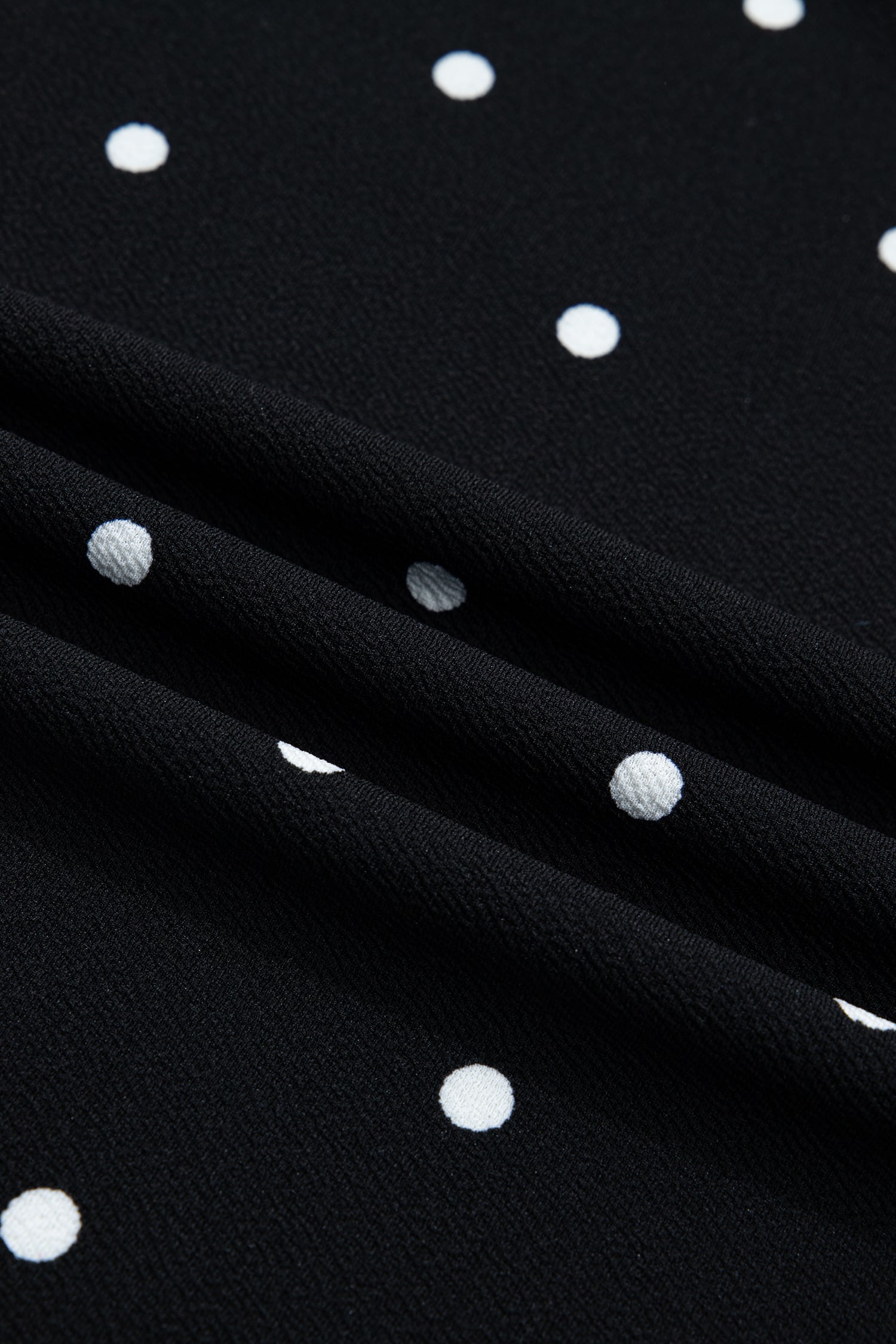 Black Plus Size Dotted Casual T Shirt