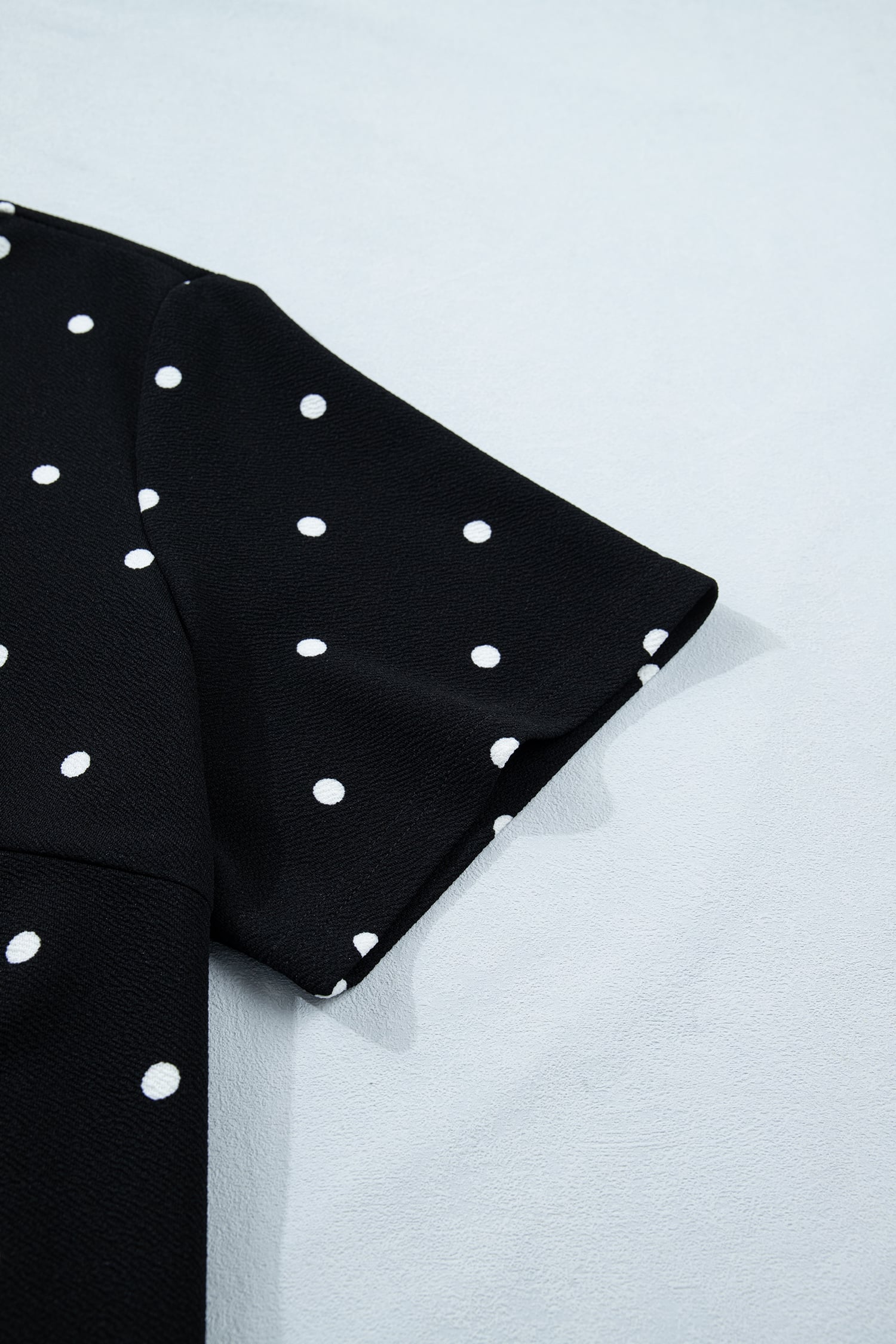 Black Plus Size Dotted Casual T Shirt