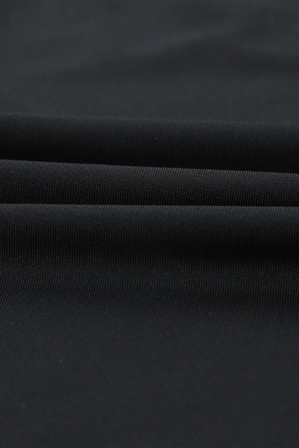 Black Solid Color High Waist Ripped Leggings