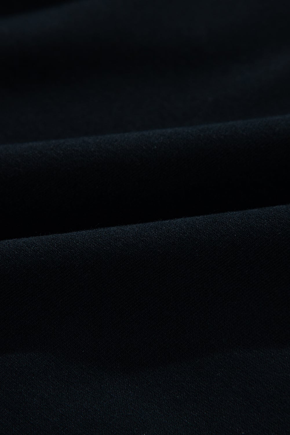 Black Quarter Zip Stand Neck Kangaroo Pocket Sweatshirt