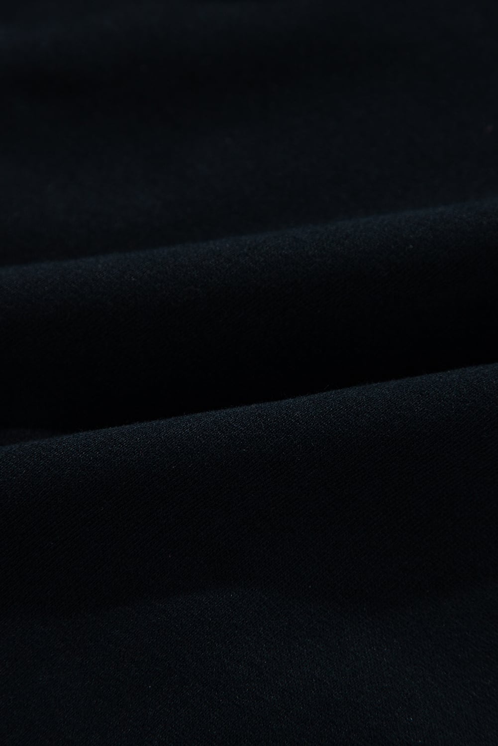 Black Quarter Zip Stand Neck Kangaroo Pocket Sweatshirt