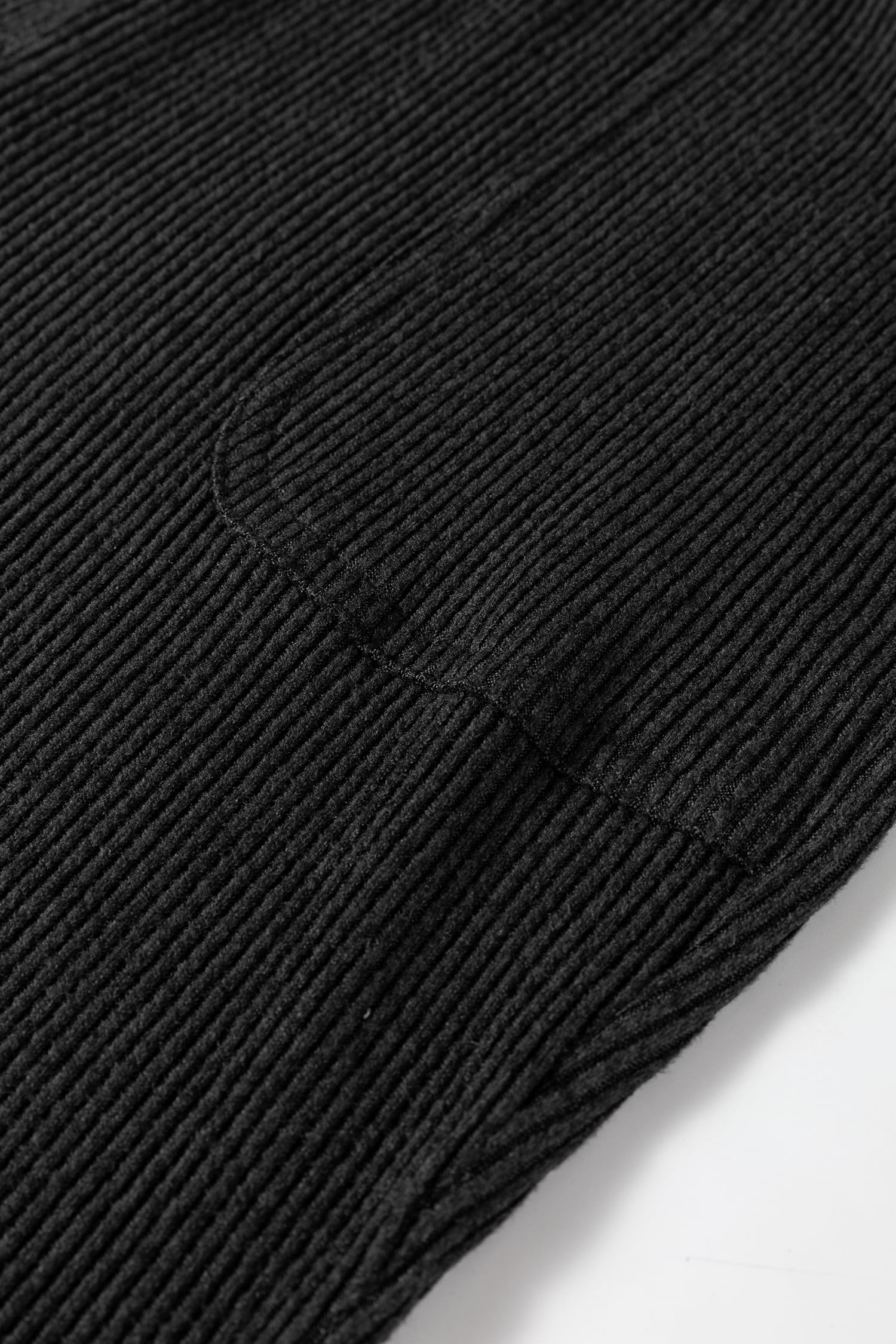 Black Ribbed Drawstring Active Jogger Pants