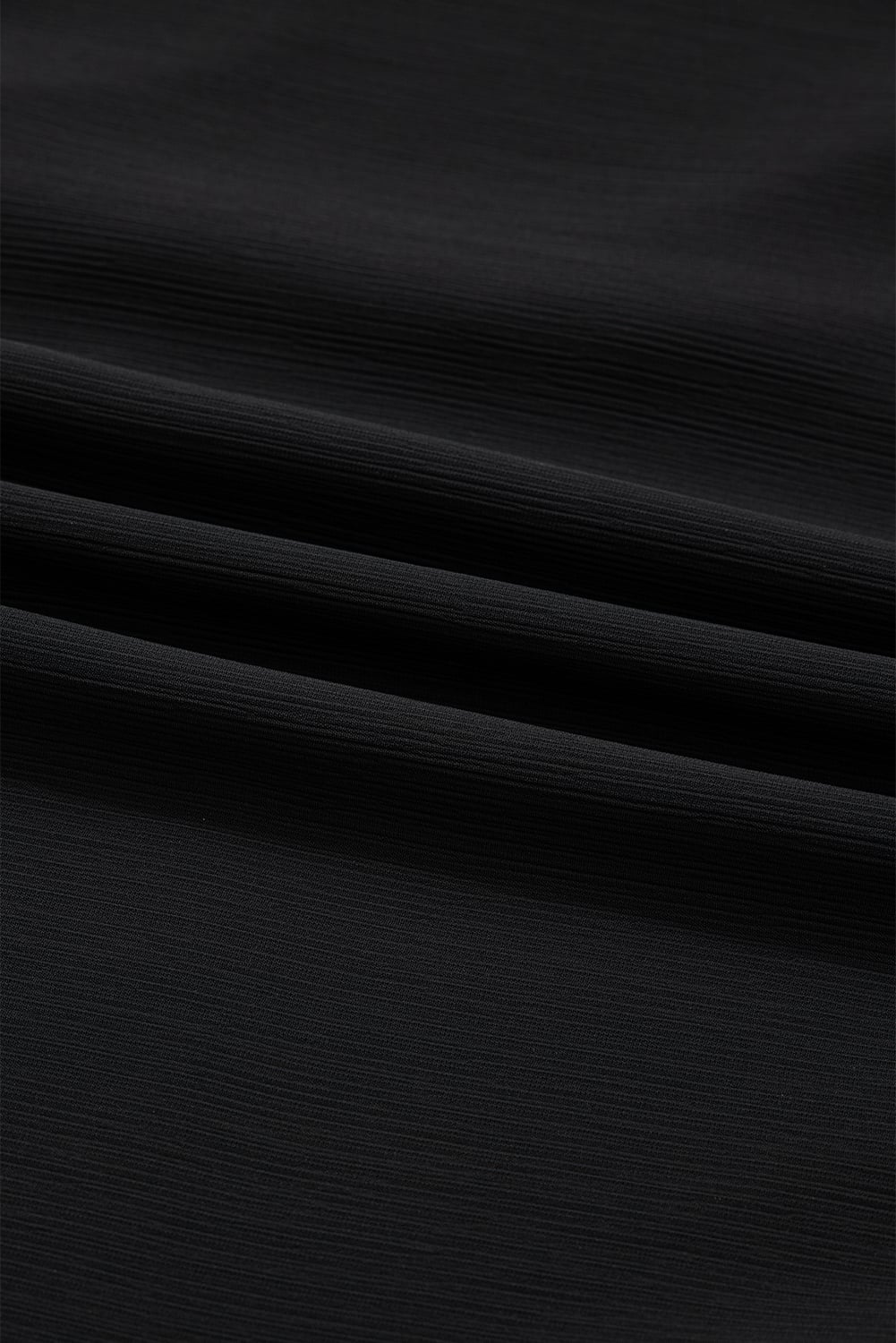Black Ruffle Balloon Sleeve Chiffon Elegant Plus Size Shirt