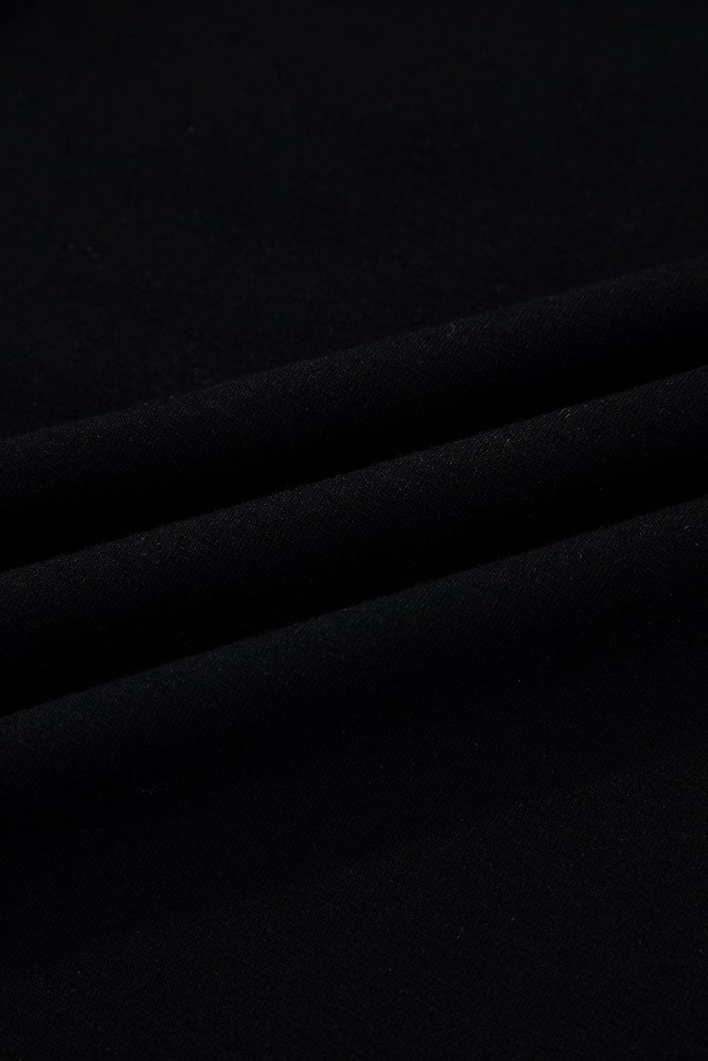 Black Scallop Trim Color Block Long Sleeve Collared Top