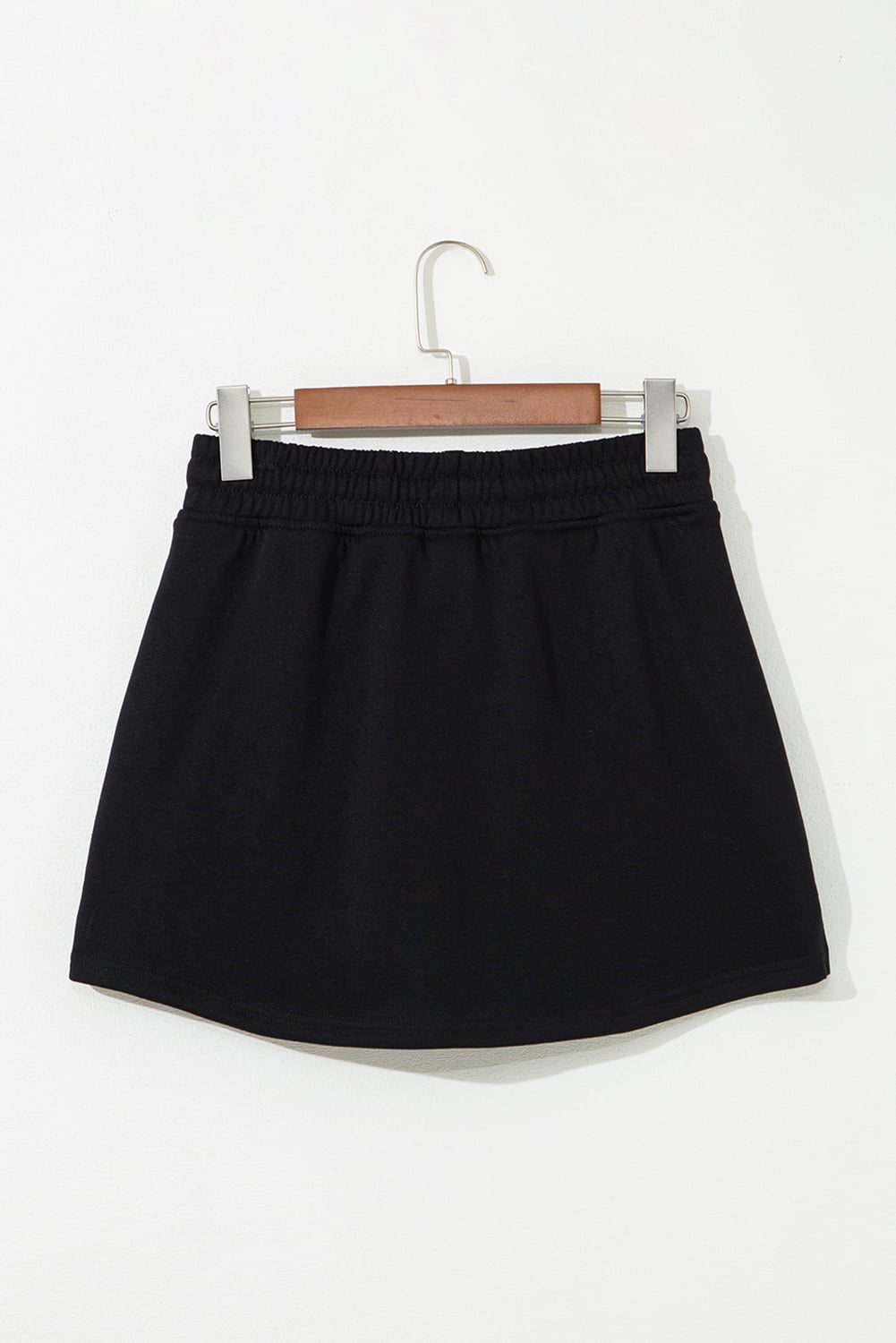 Black Sequin Western Cowboy Patched Lace-up High Waist Skort