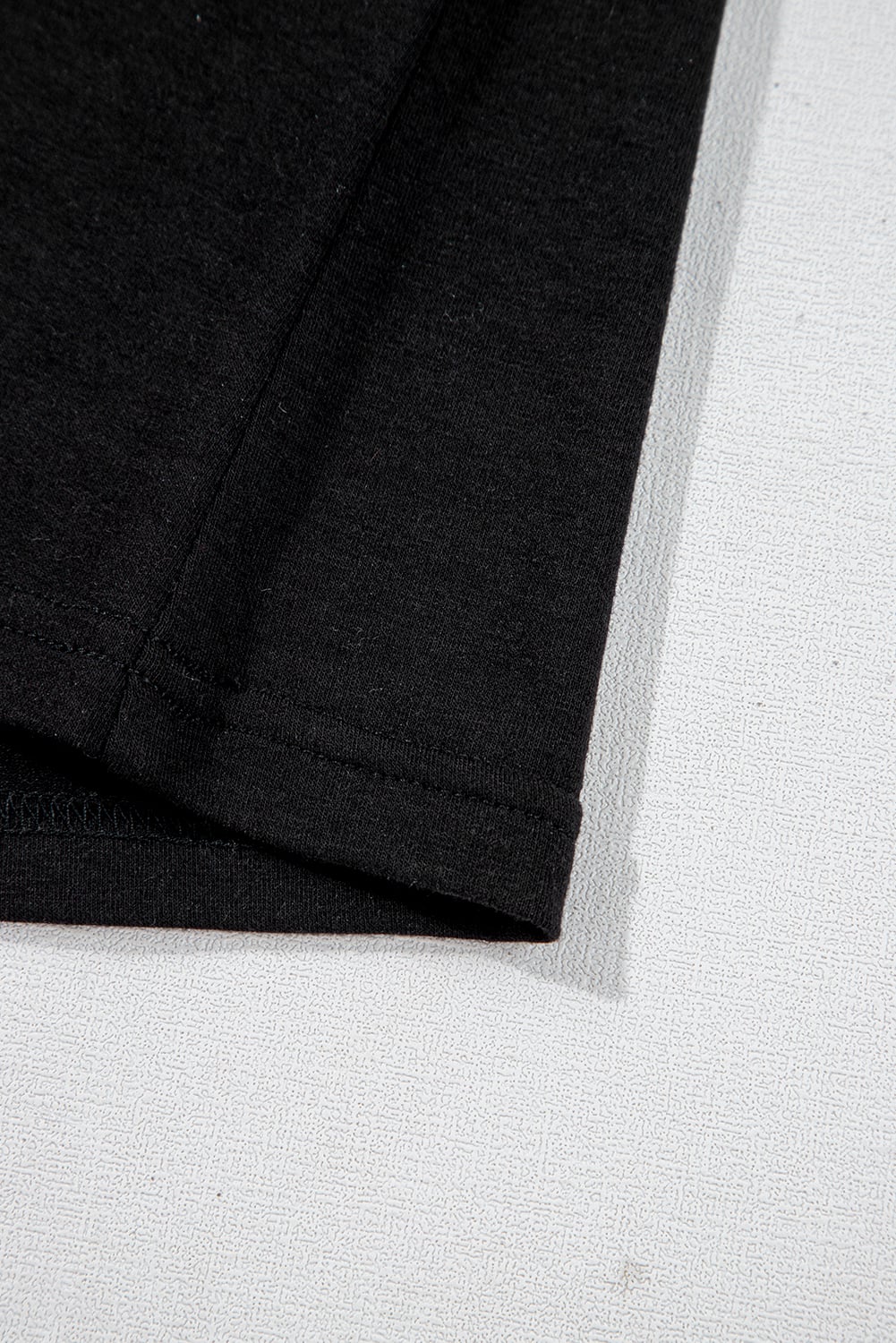 Black Sheer Floral Mesh Round Neck T Shirt