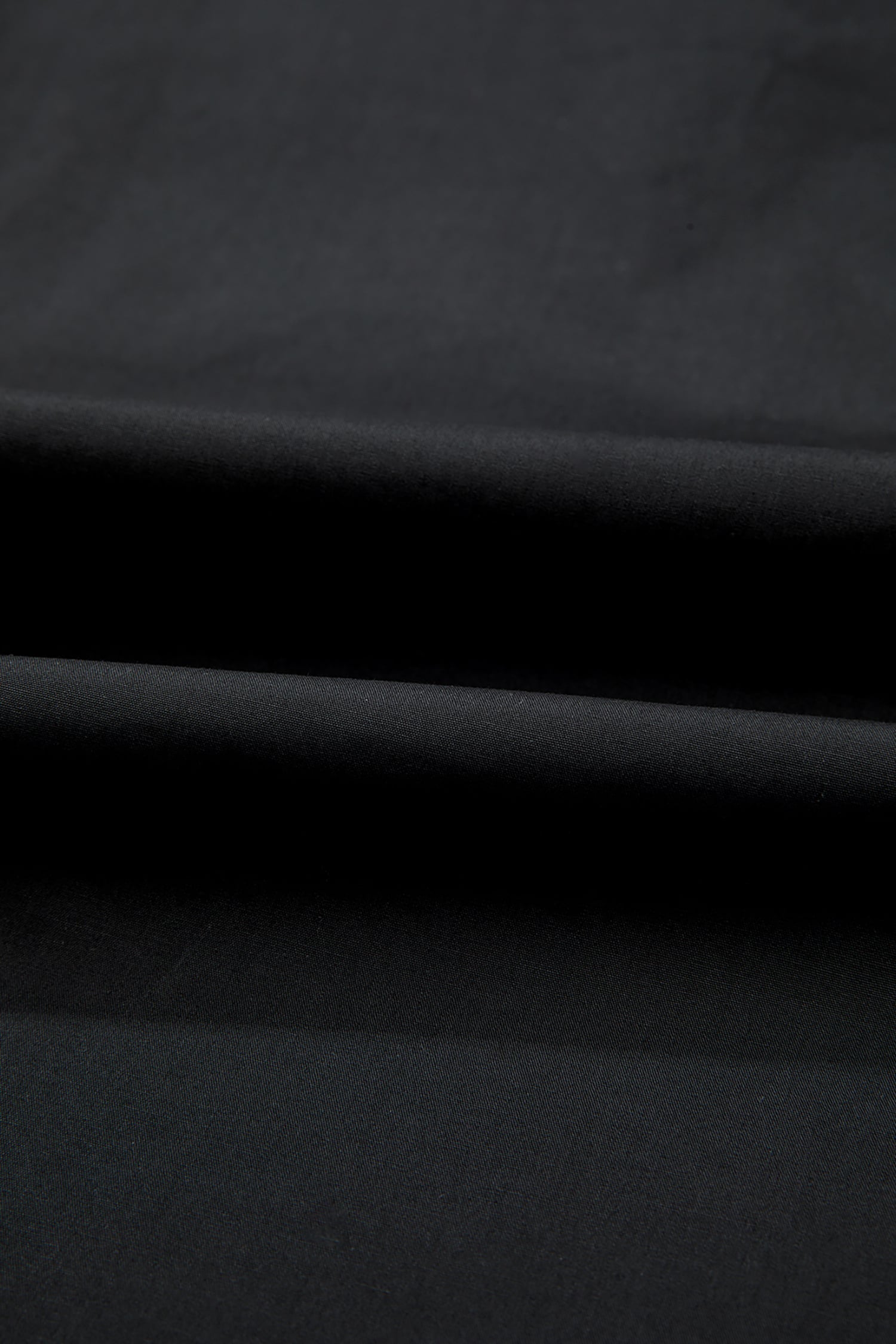 Black Short Puff Sleeve Contrast Embroidered Detail V Neck Blouse