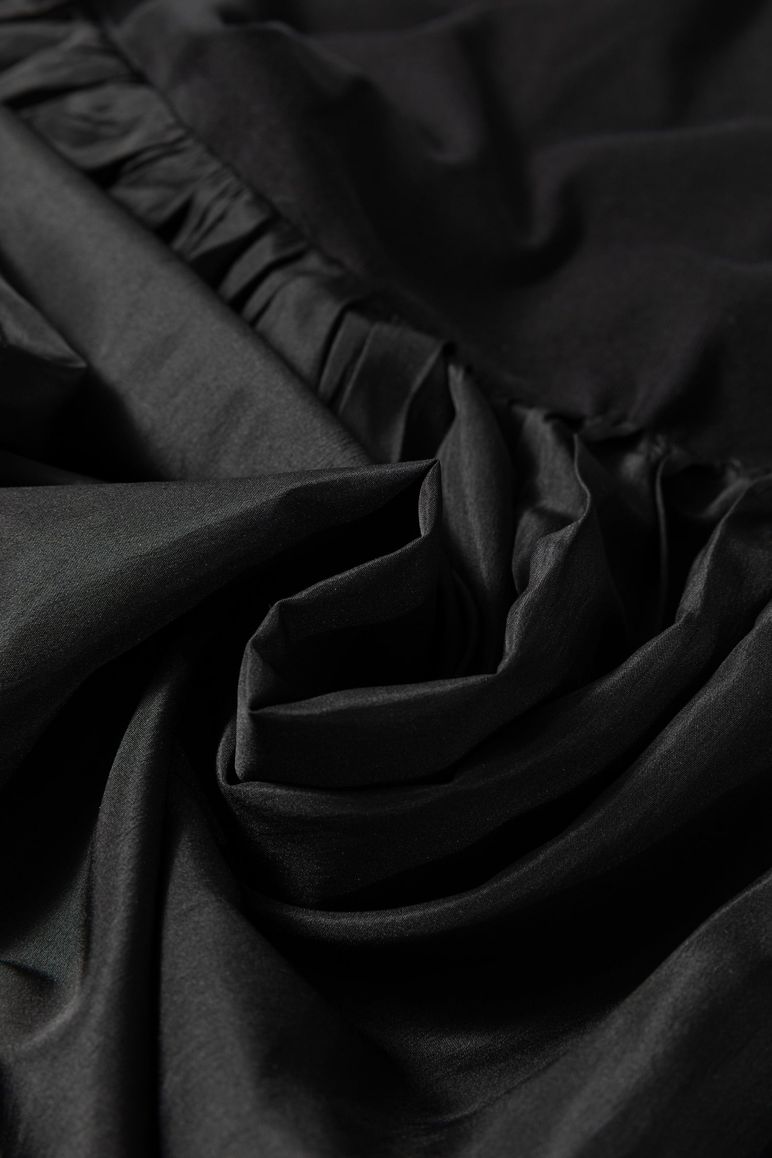 Black Short Sleeve Knit Top Patchwork Pleated Long Dress