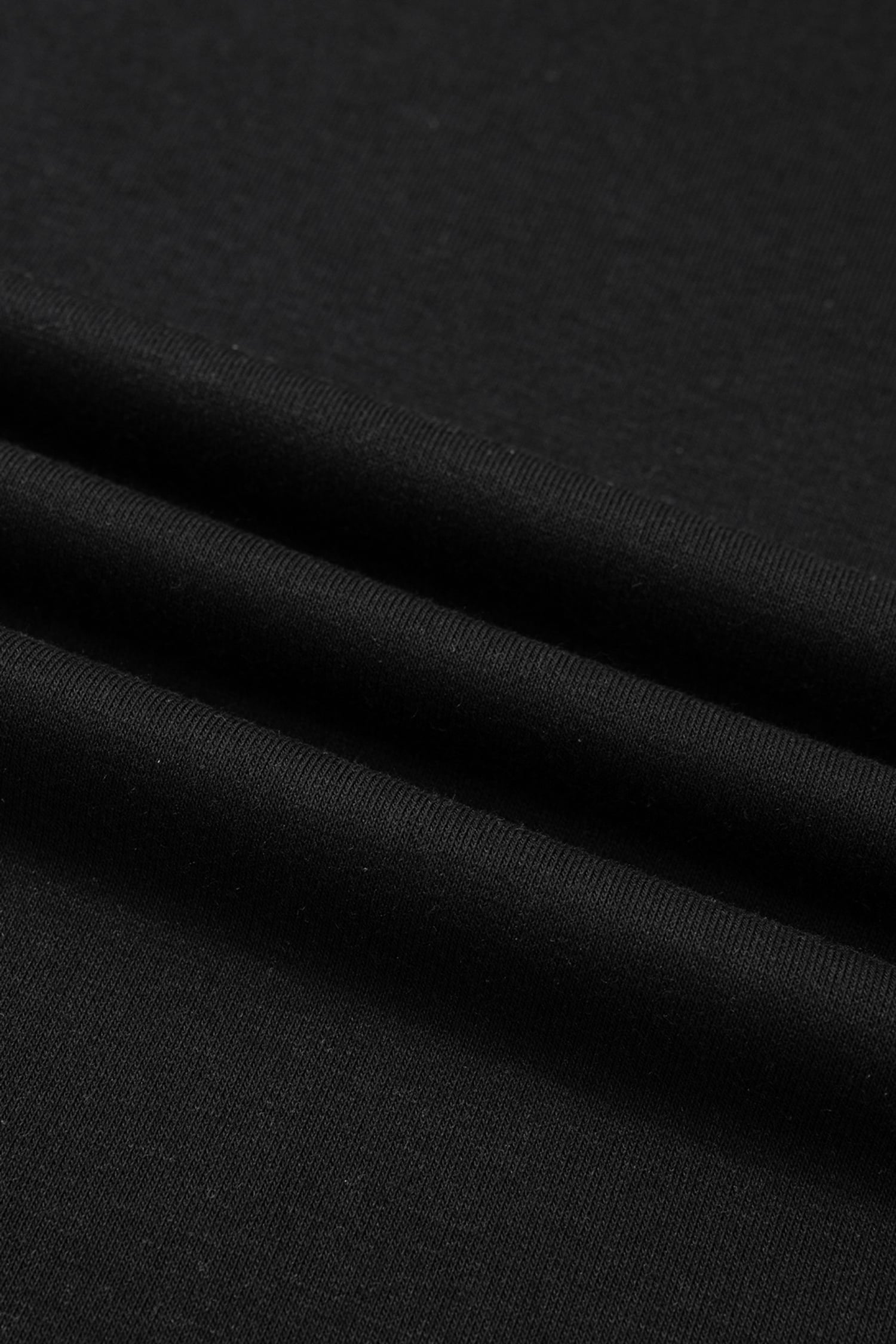 Black Solid Color High Neck Cap Sleeve Loose Top