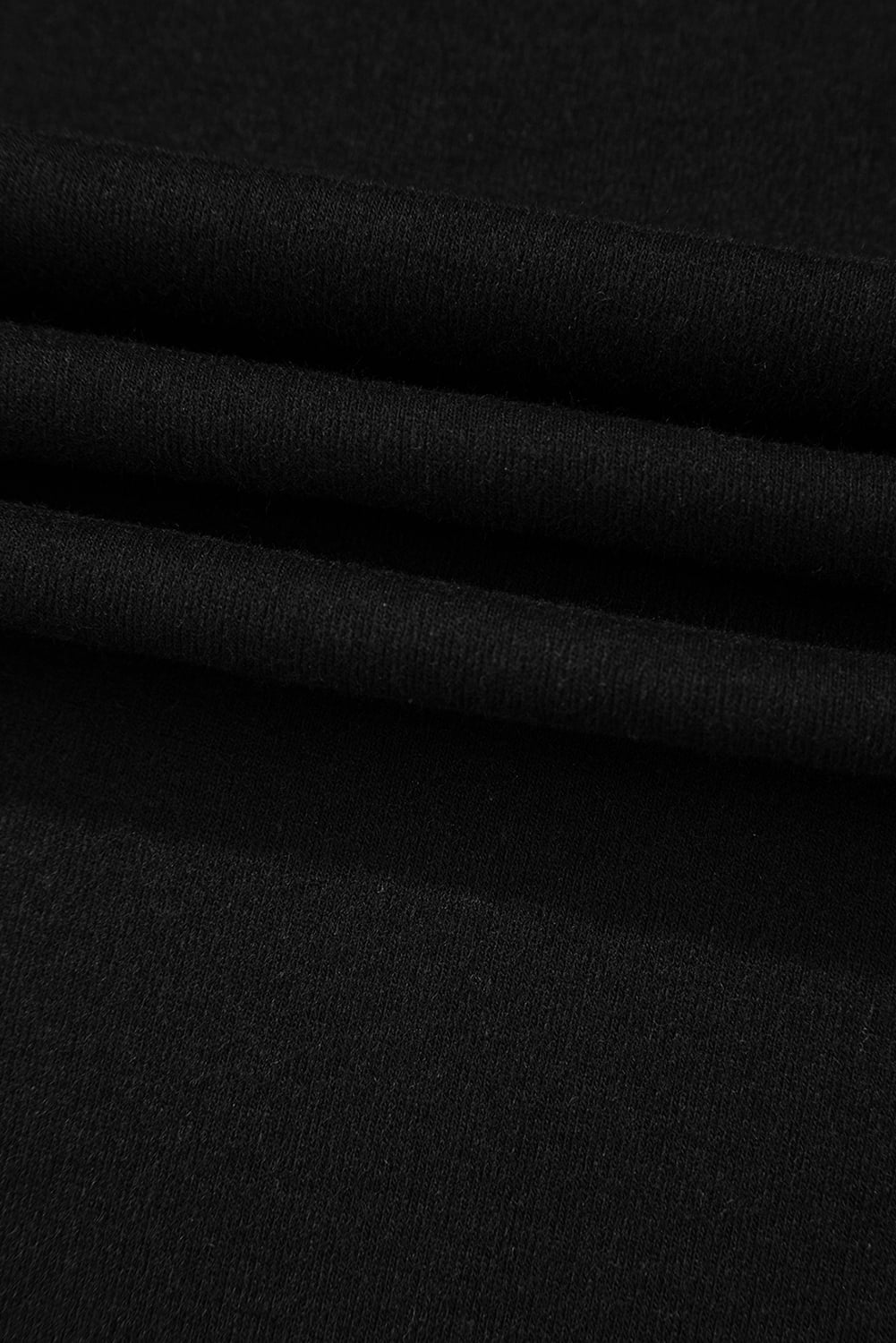 Black Solid Color Open Front Cardigan with Pocket