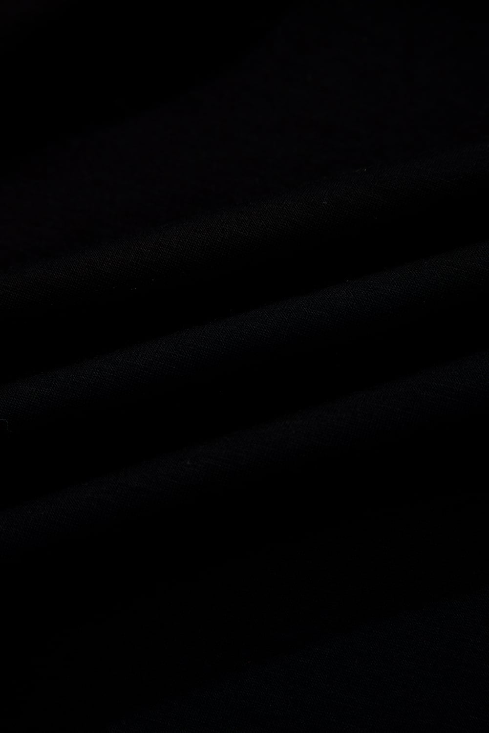 Black Solid Color Ruched Detail Long Sleeve Midi Dress