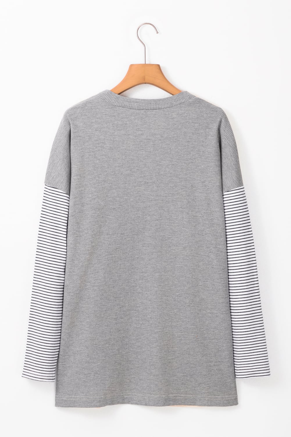 Black Stripe Colorblock Patchwork Open Front Cardigan with Pocket