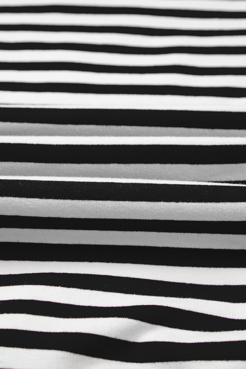 Black Stripe Exposed Seam Drop Shoulder Casual Pullover Top
