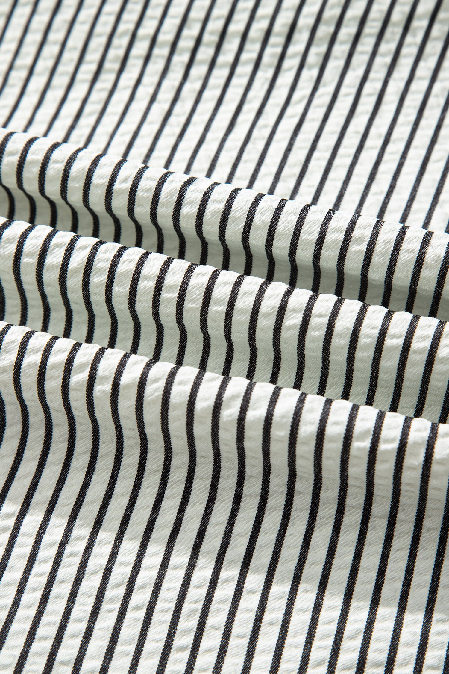 Black Stripe Frilled Detail Half Buttons Short Sleeve Long Dress