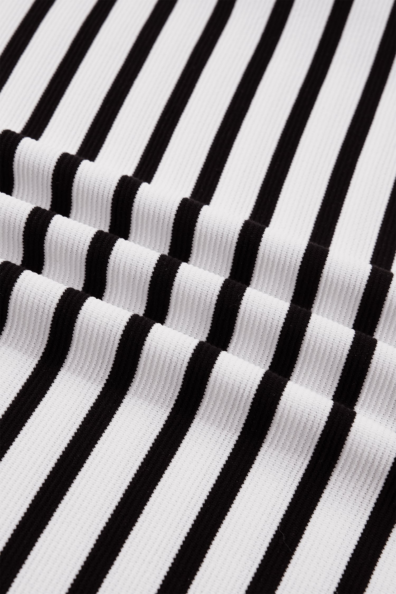 Black Stripe Short Puff Sleeve Color Block Polo Collar Blouse