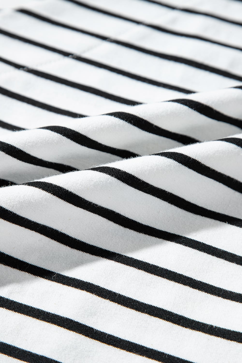 Black Stripe Two Tone Colorblock V Neck T Shirt