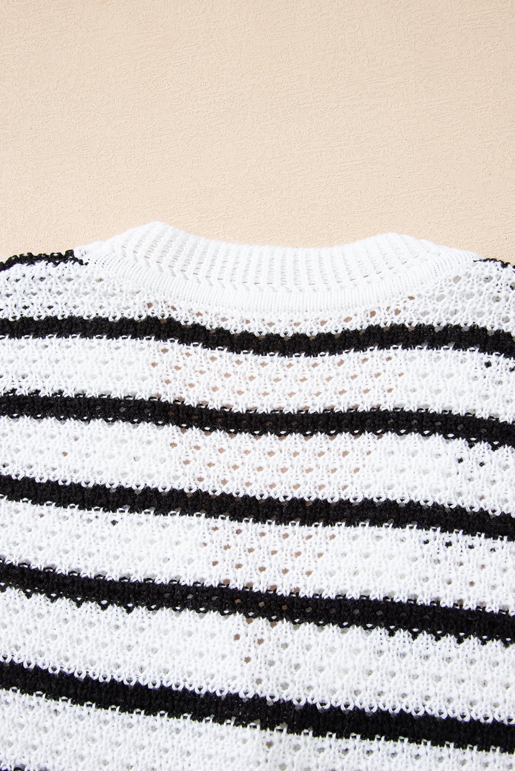 Black Stripe V Neck Gold Buttons Elegant Sweater Vest