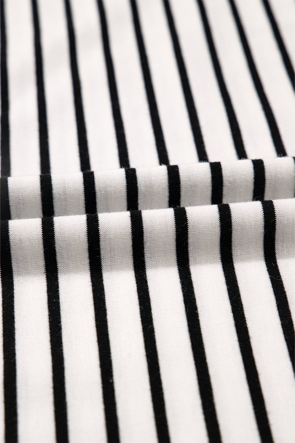 Black Stripe V Neck Tee and Casual Short Set