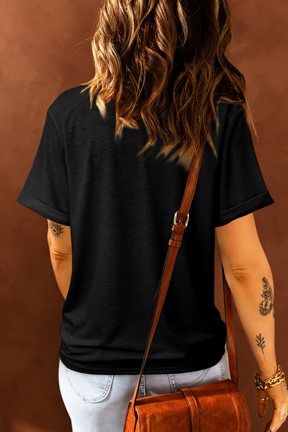 Black Thanksgiving Pray Cross Pumpkin Graphic Cotton Blend Tee