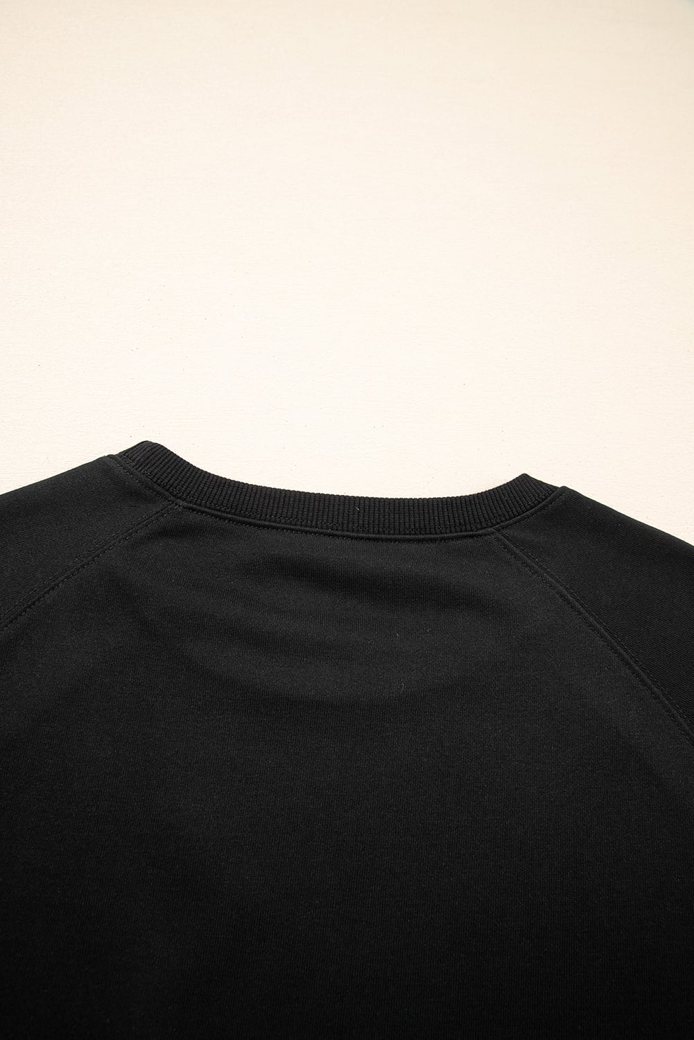 Black Varsity Spirit Striped 89 Graphic Casual Sweatshirt