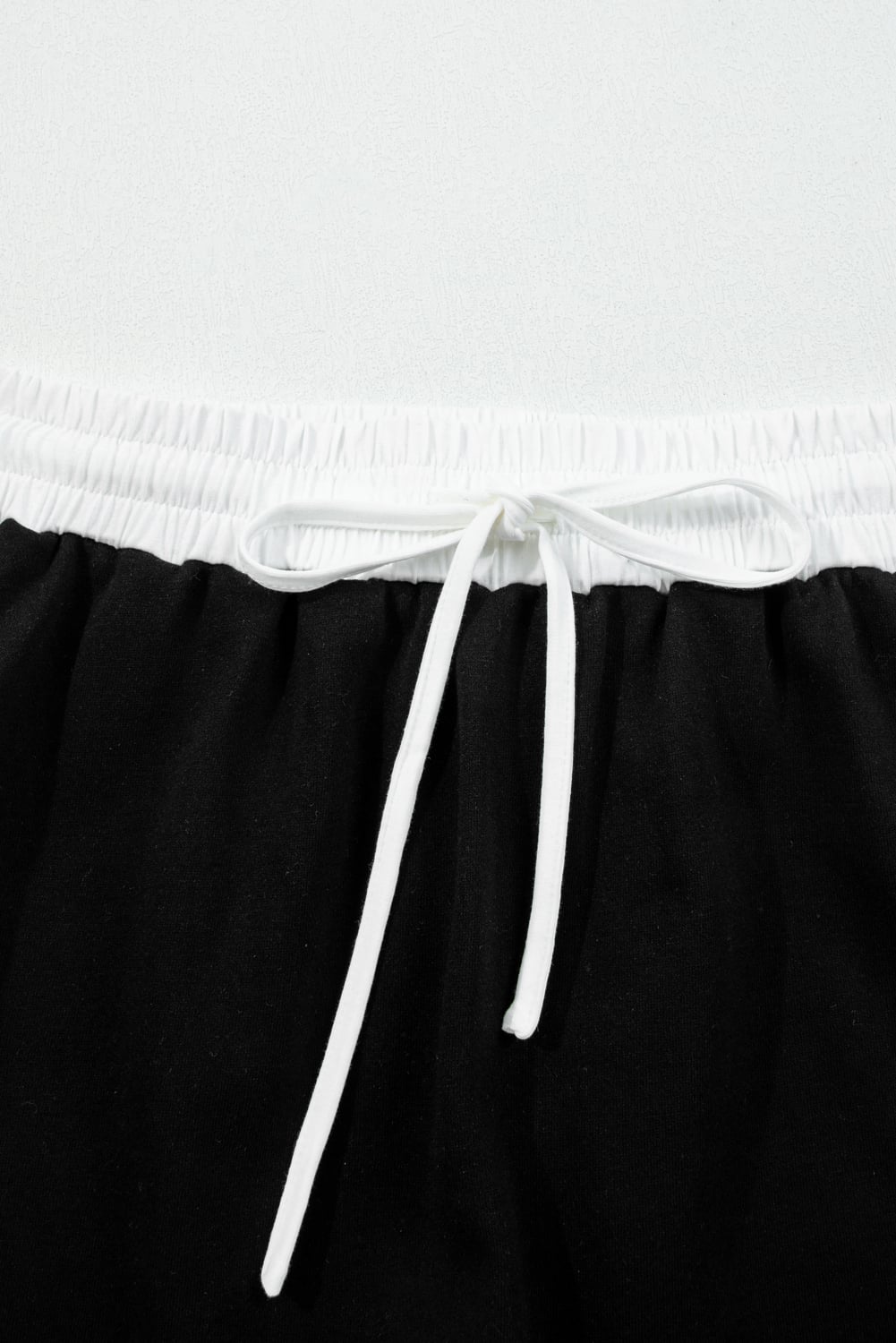 Black Varsity Stripe Detail Drop Shoulder Pullover Mini Skort Set