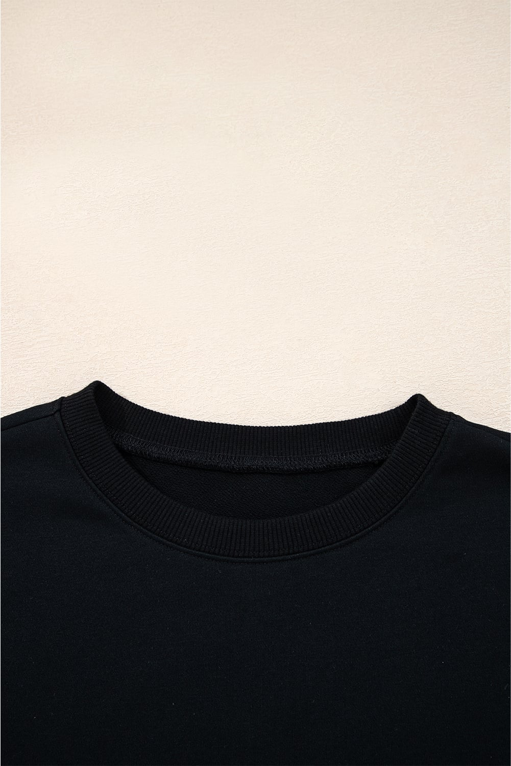 Black Varsity Striped Detail Drop Shoulder Oversized Sweatshirt