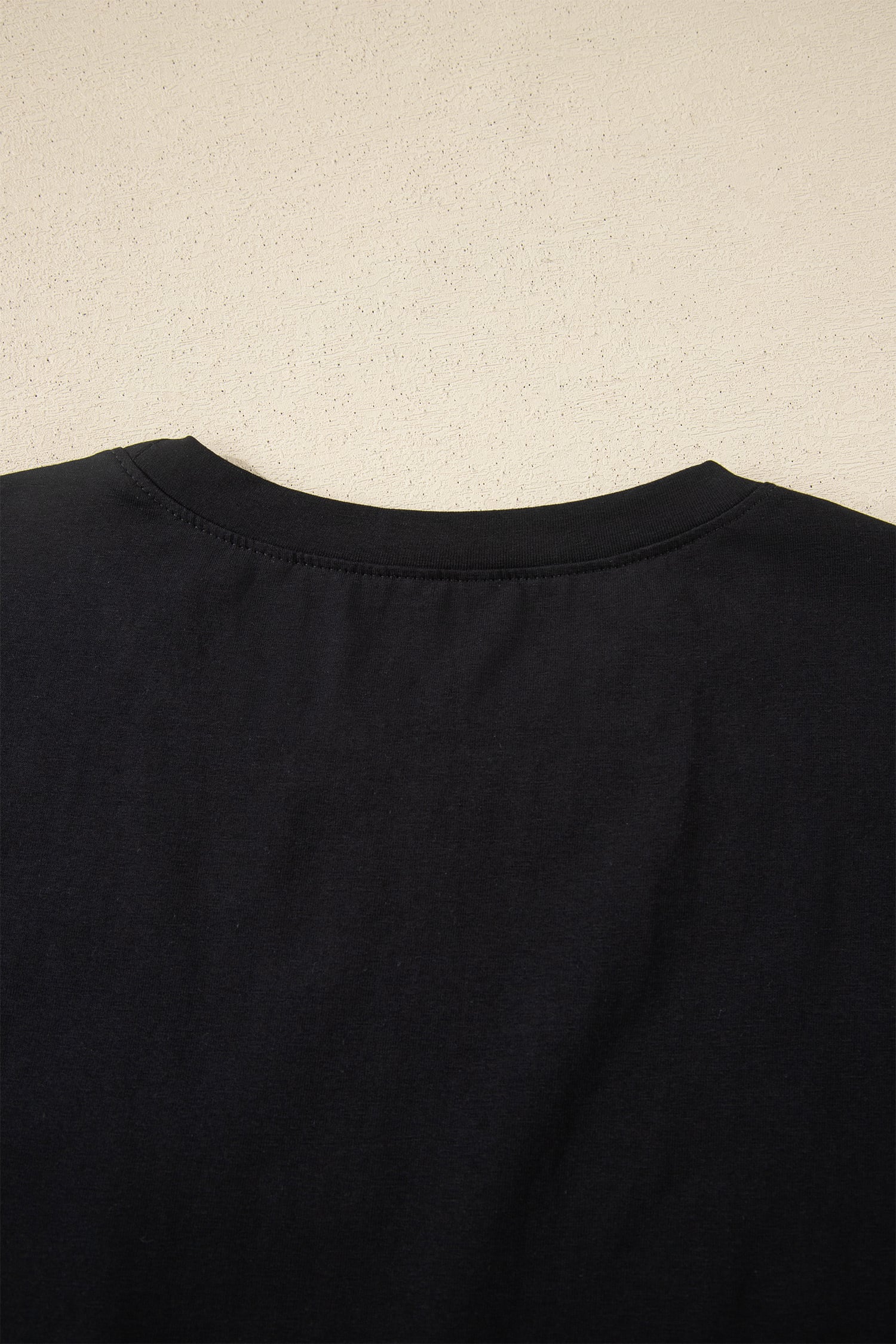 Black Varsity Striped Short Sleeve Crew Neck T Shirt