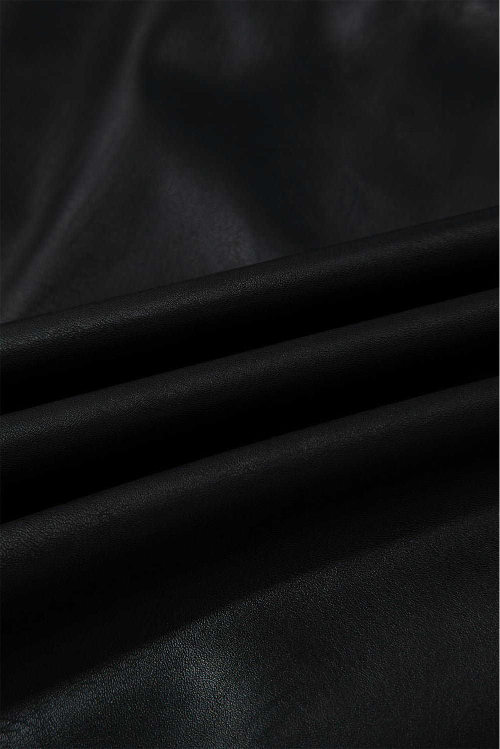 Black Vegan Leather Sleeveless Mini Dress