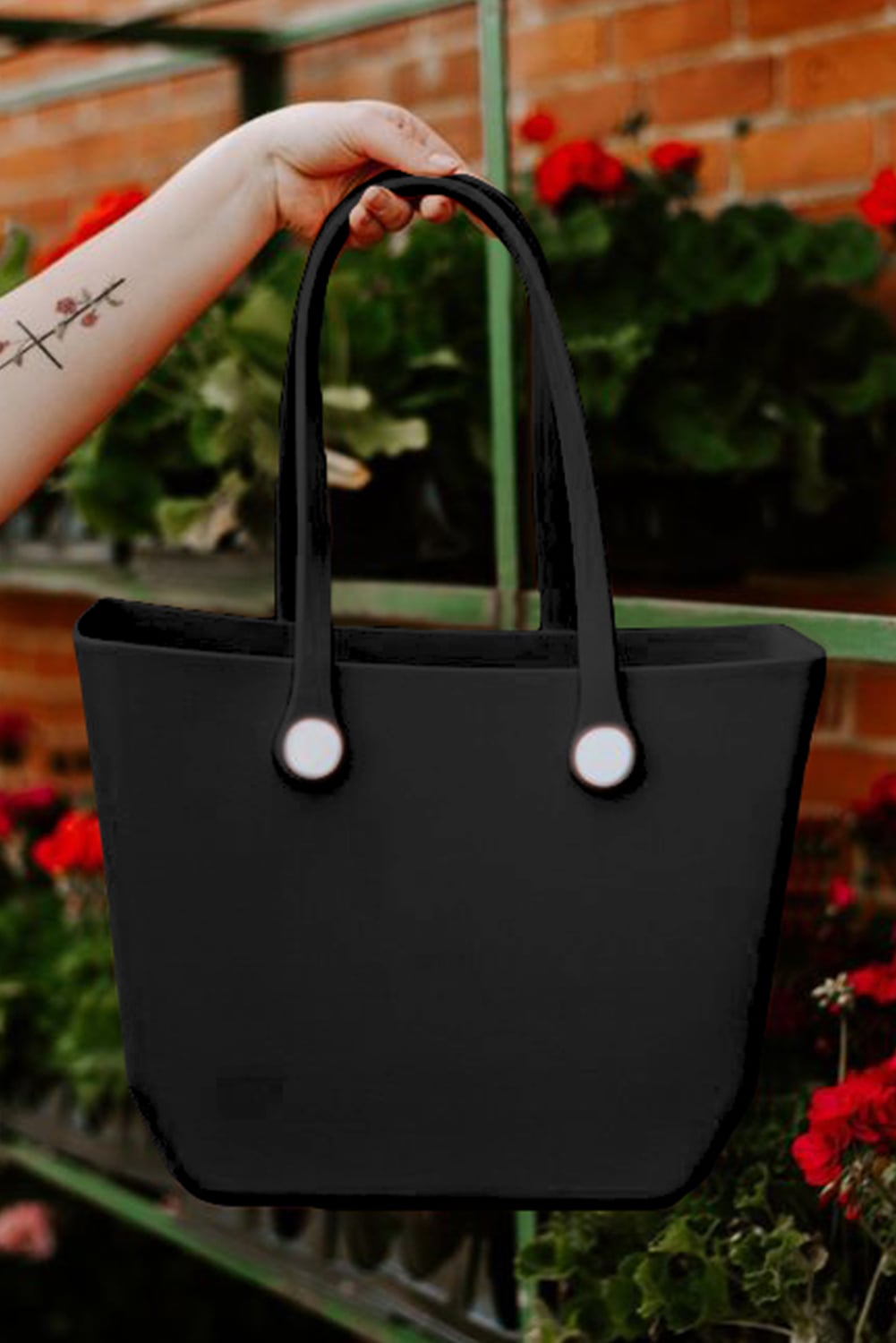 Black Waterproof Self-assembly Detachable Straps EVA Tote Bag