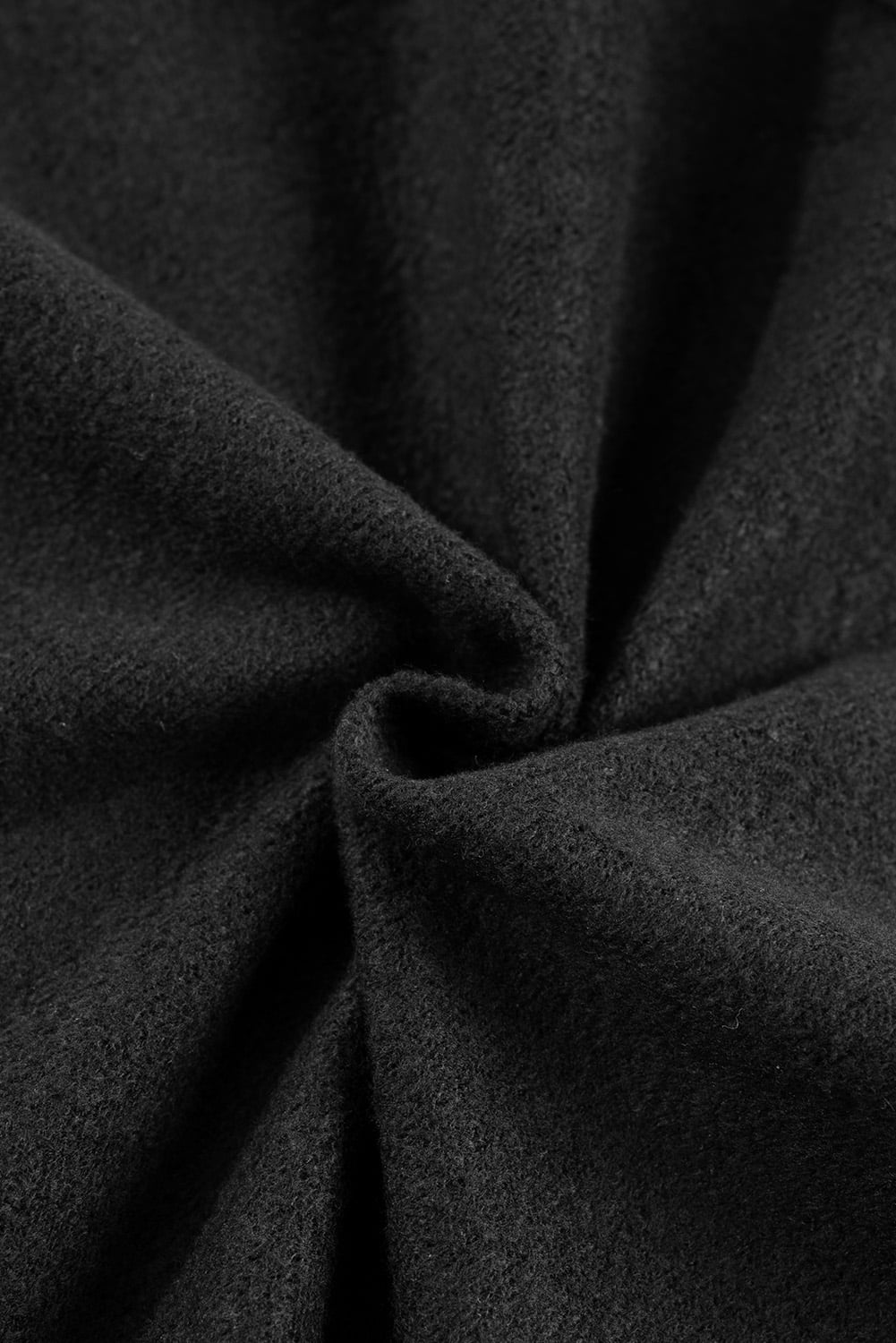 Black Fleece Lined Zip Up Stand Collar Thumbhole Sleeve Sweatshirt
