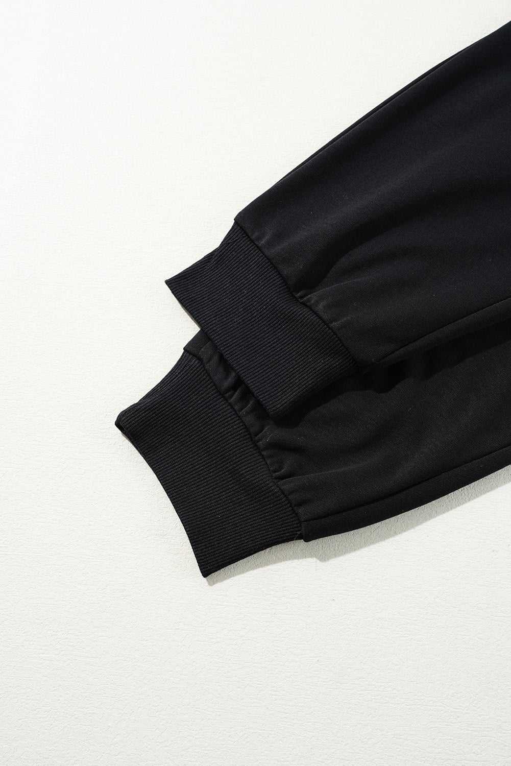 Black Zipper Flutter Sleeve Drawstring Elastic Waistband Jumpsuit