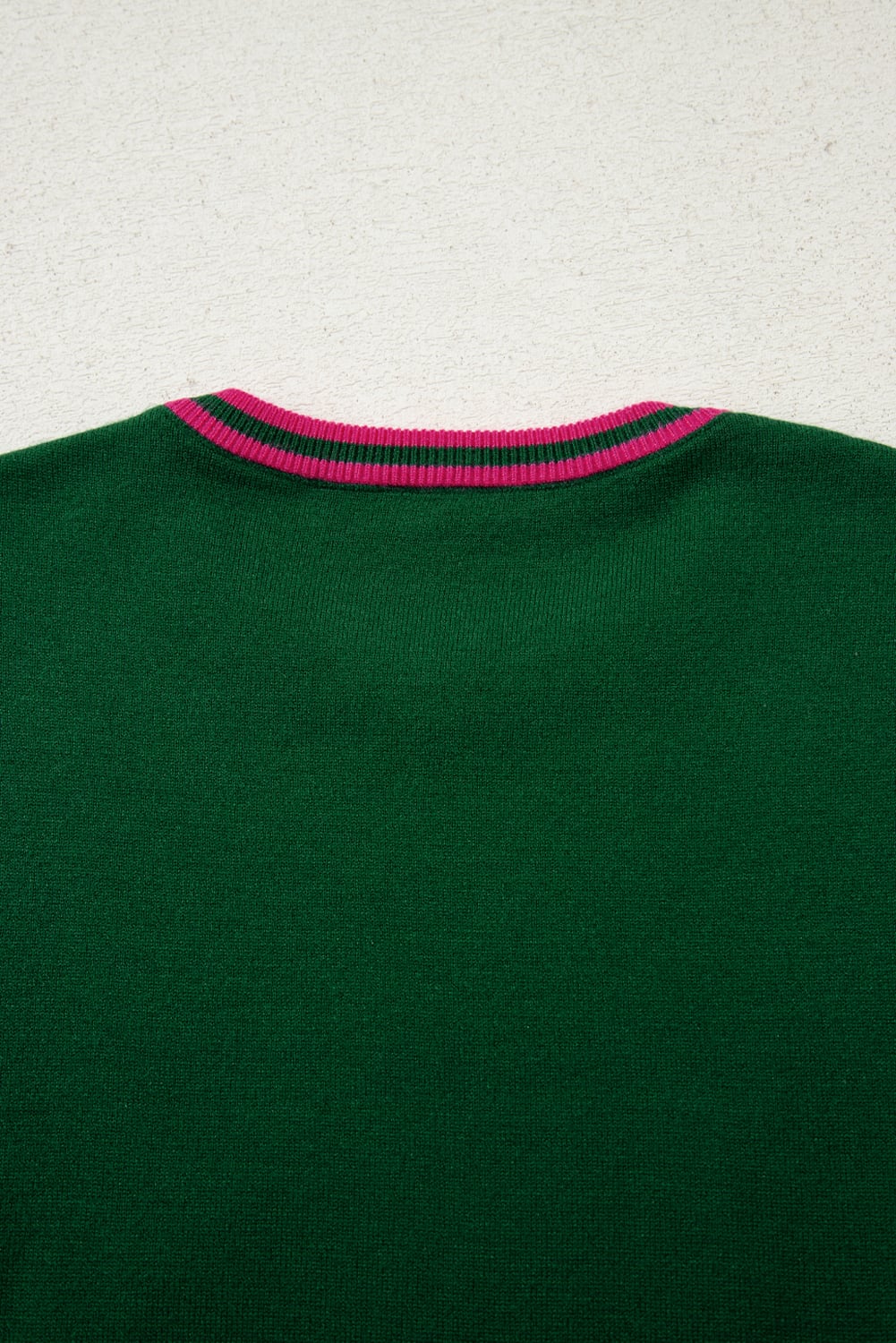 Blackish Green Floral Patchwork Shirred Cuff Puff Sleeve Sweater