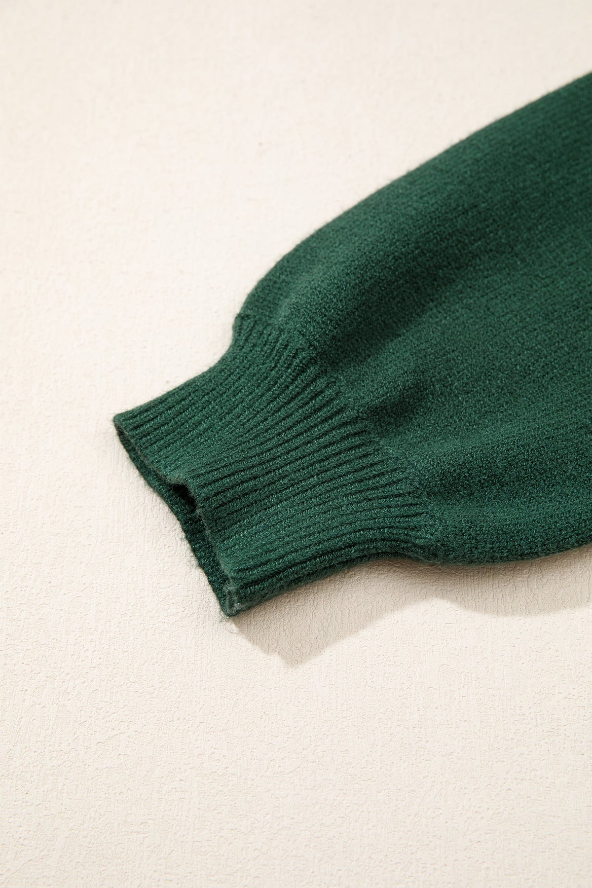 Blackish Green Plaid Bow Detail Drop Shoulder Christmas Sweater
