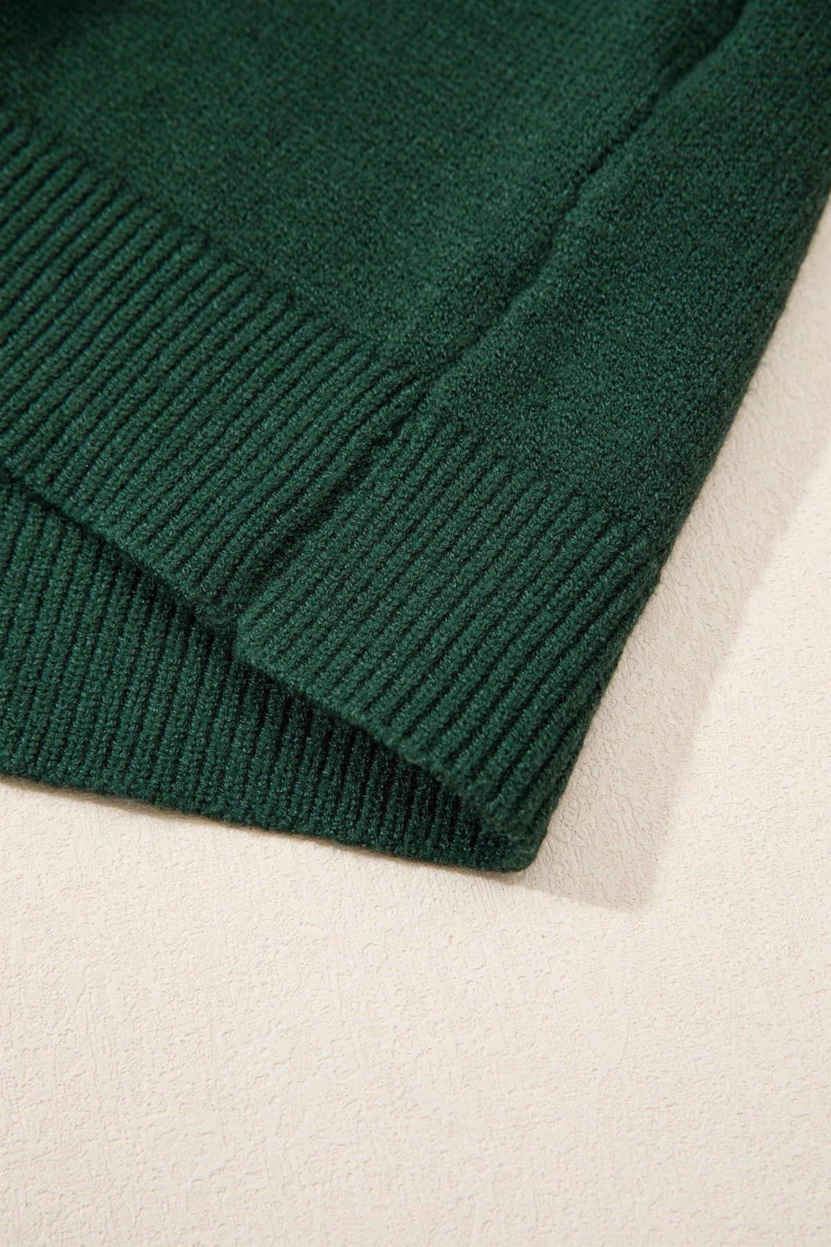 Blackish Green Plaid Bow Detail Drop Shoulder Christmas Sweater