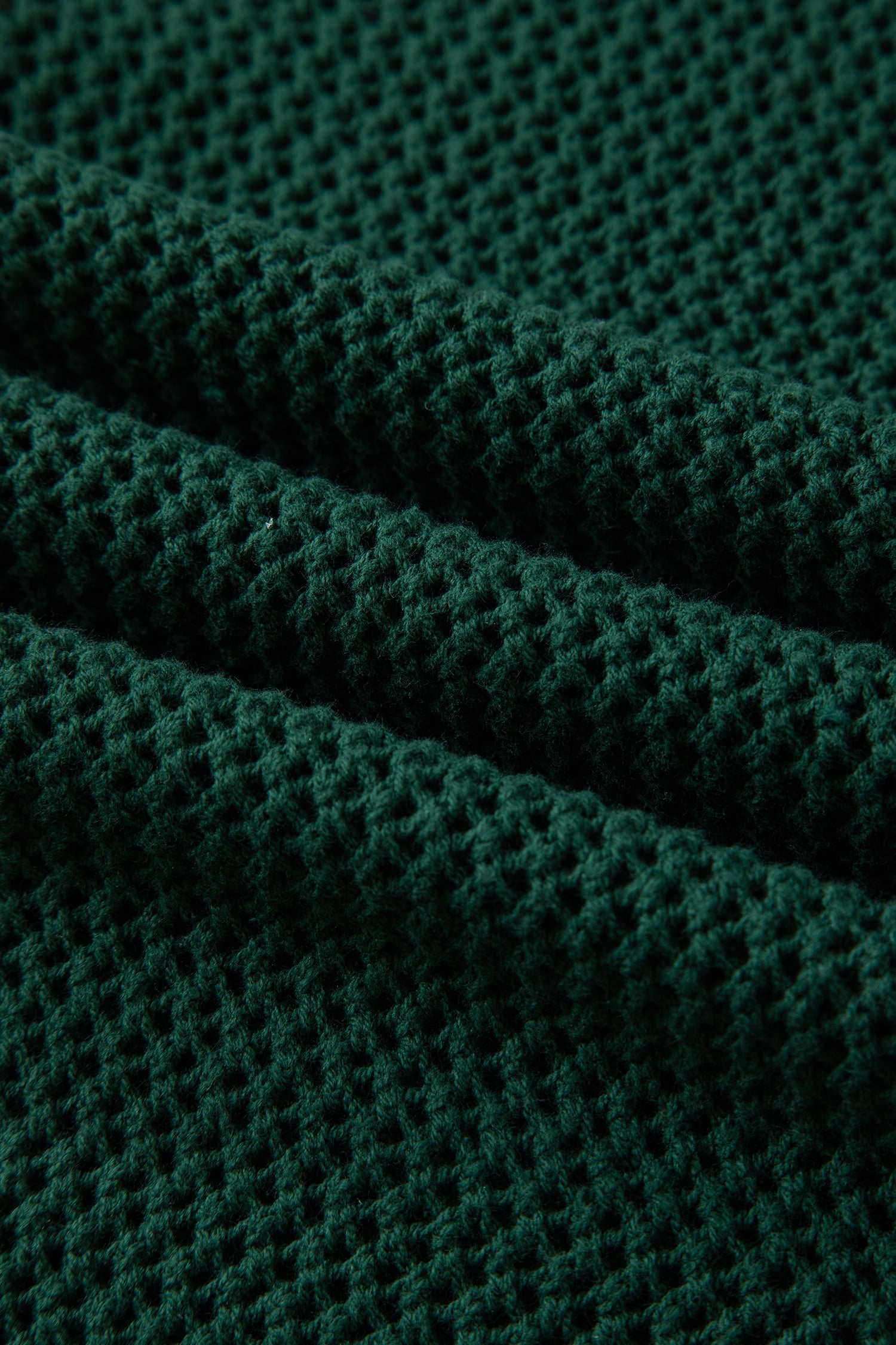 Blackish Green Plus Size Golden Accent Buttons Short Sweater Cardigan
