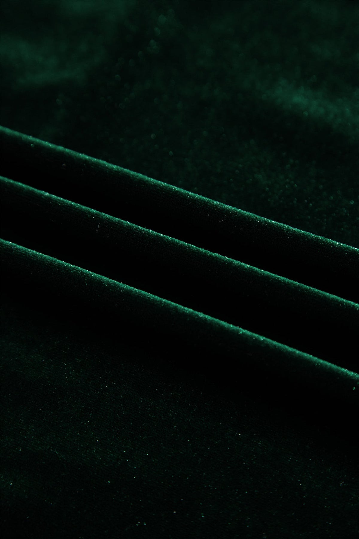 Blackish Green V Neck Long Sleeve Velvet Loose Fit Plus Size Dress