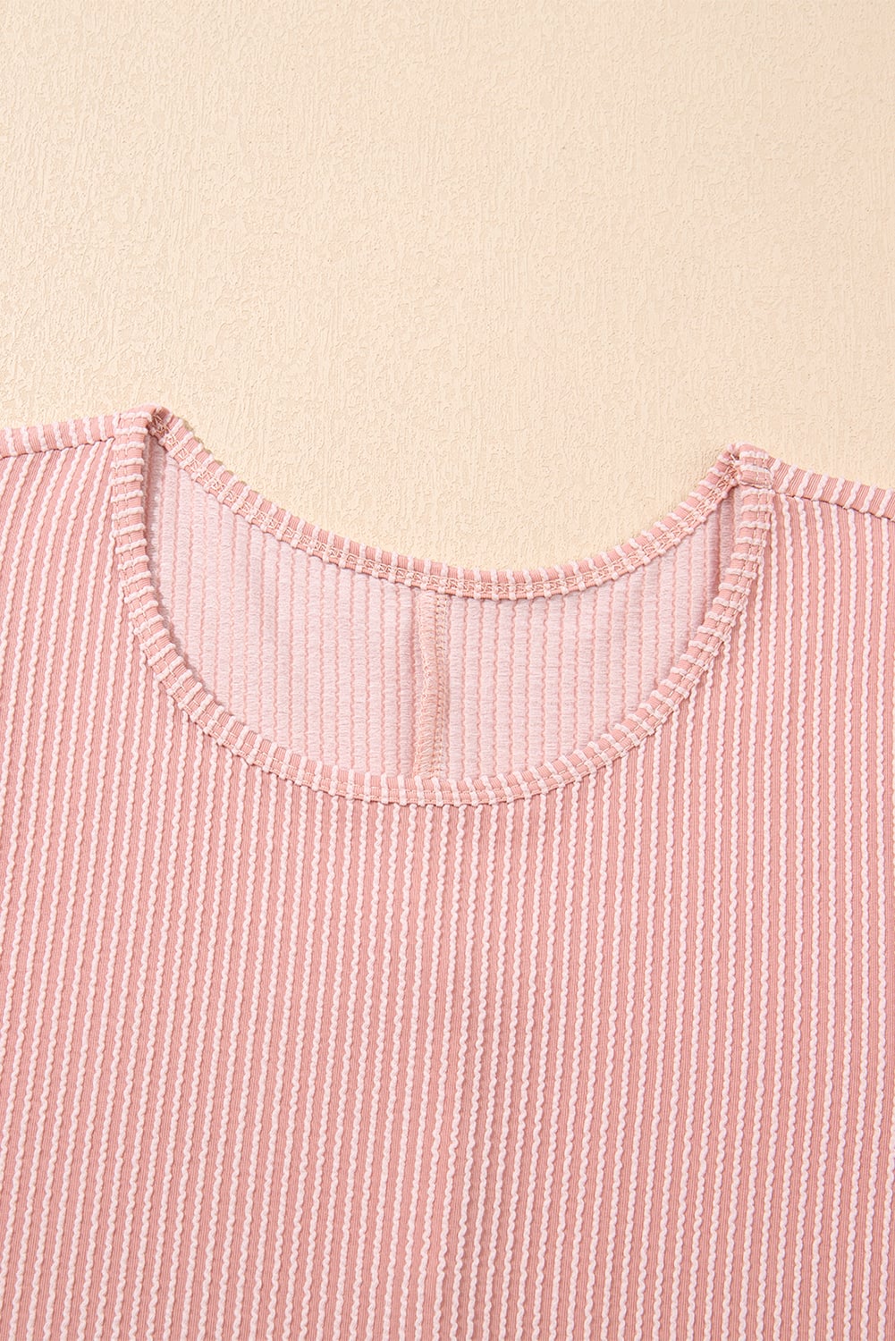 Blossom Corded Knit Crew Neck Puff Sleeve Shift Mini Dress
