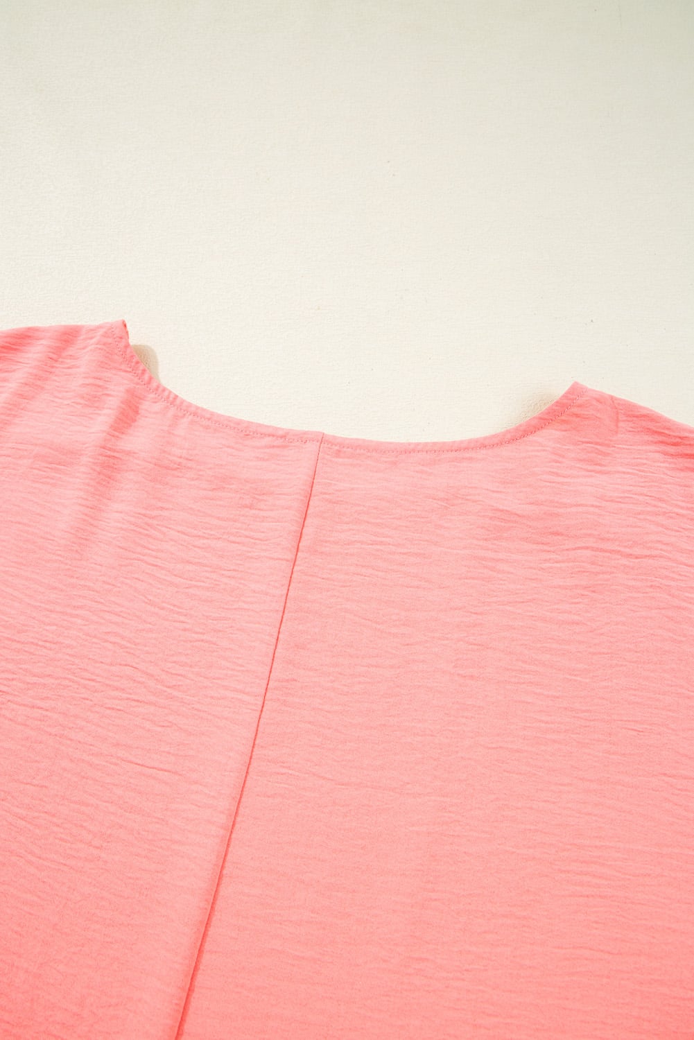 Blossom Shirred Cuffs Half Sleeve Plus Size Textured Blouse